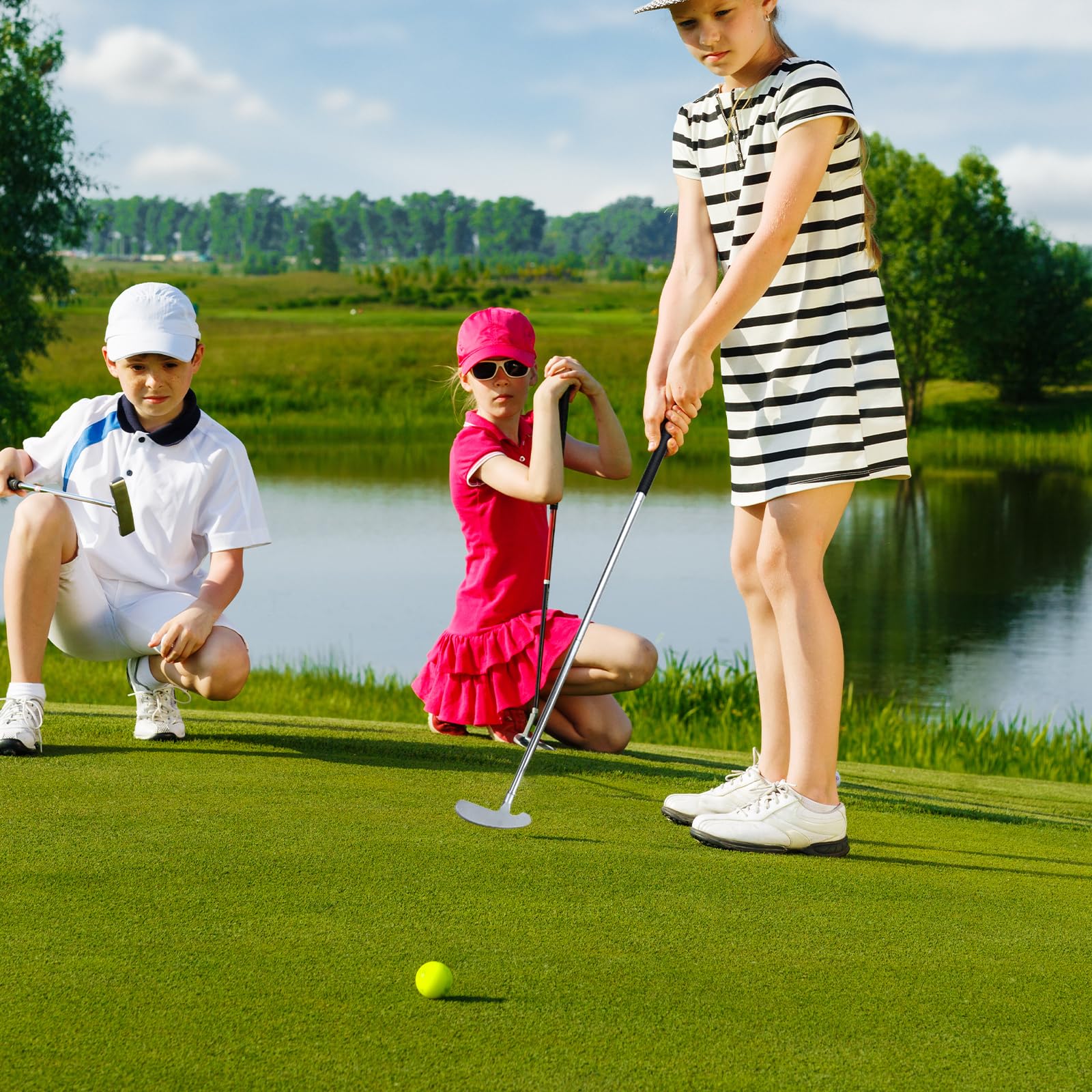 Set di putter da golf portatile mini kit di pratica con palla putter staccabile per kit da golf per interni/esterni