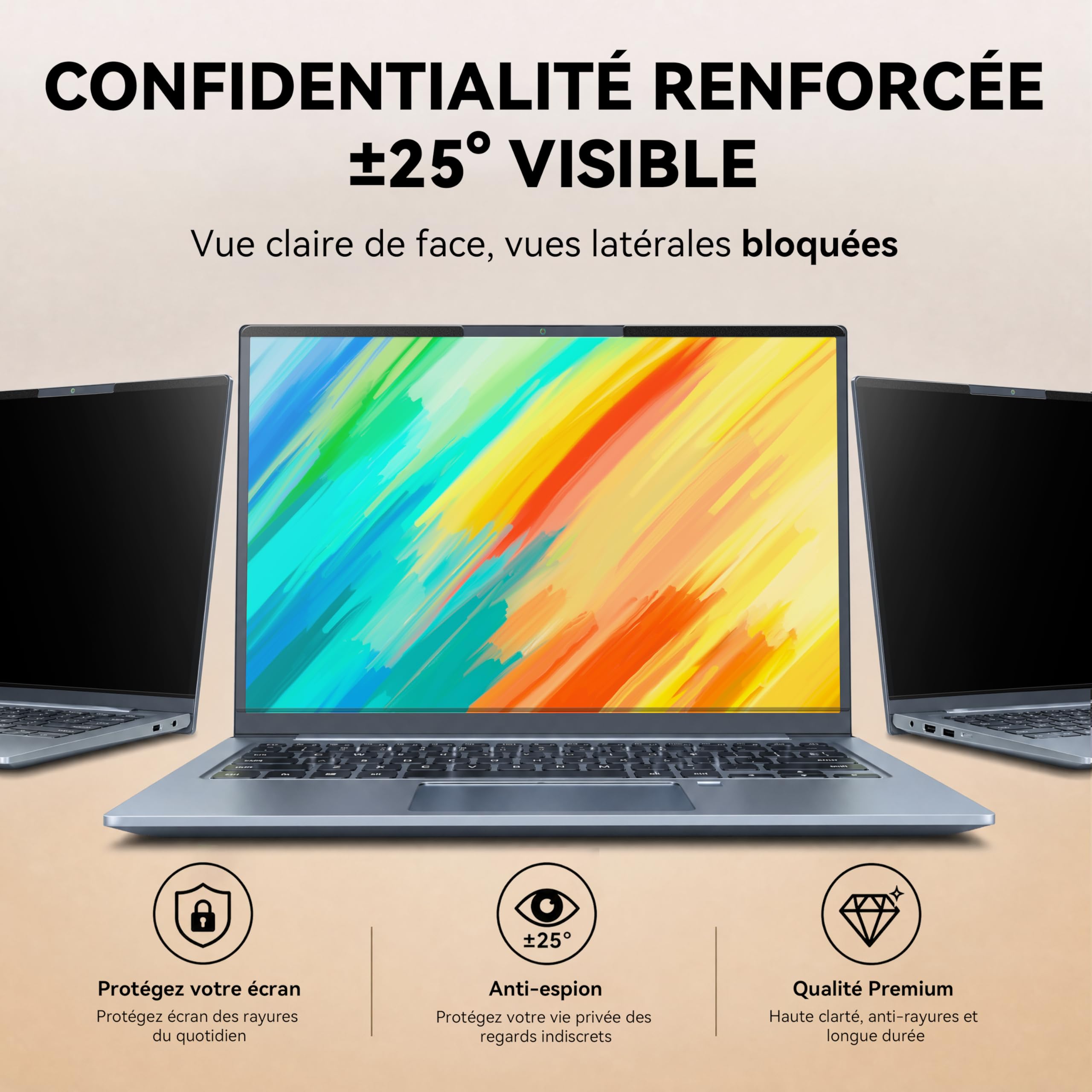 Magnetico Filtro Privacy Protezione Schermo 13,3 Pollici 16:10 Laptop Rimovibile Anti Spia Luce Blu Rifletto Protege Schermo Pellicola Compatibile con Laptop Dell ASUS HP Acer Lenovo