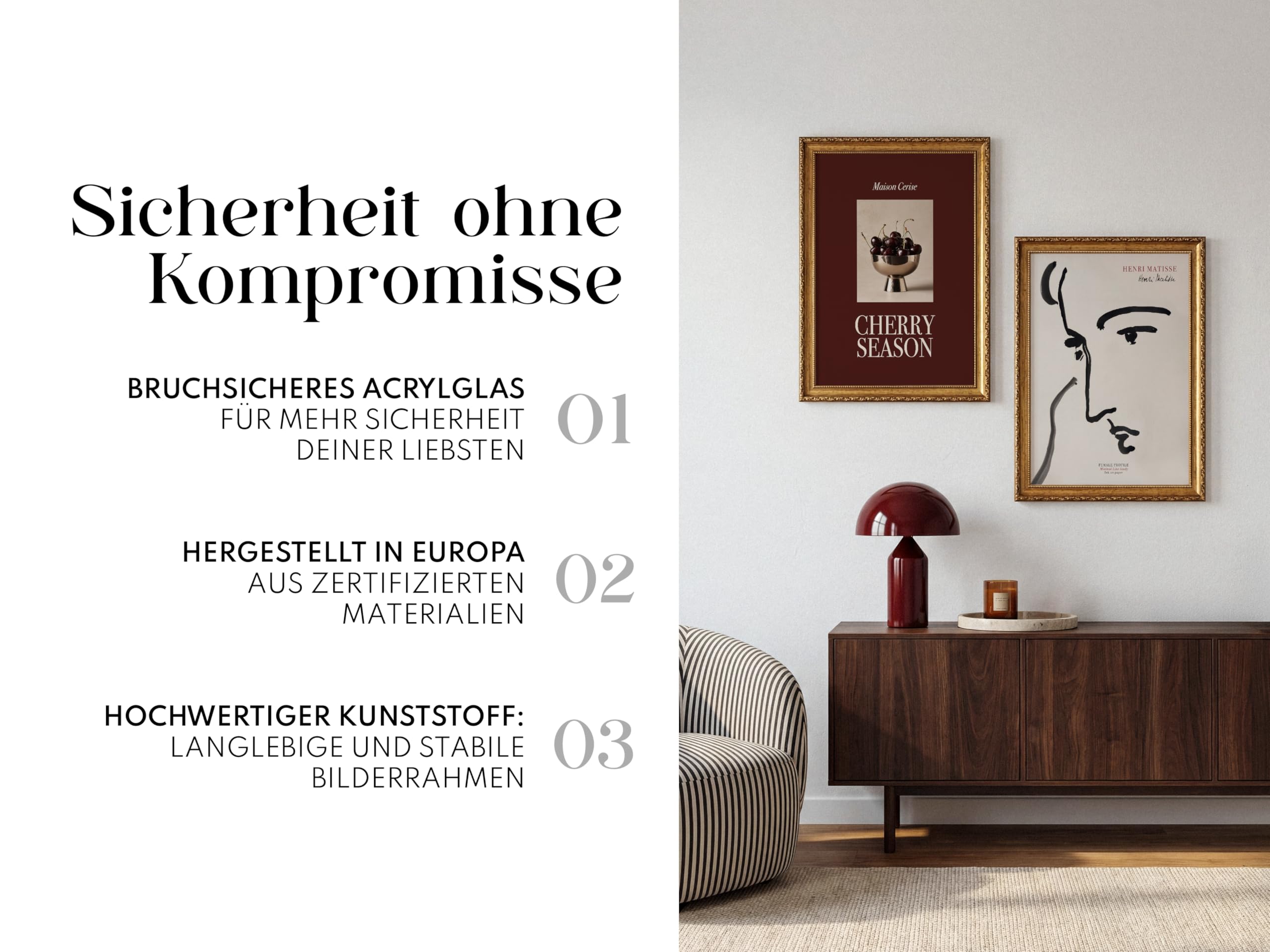 Artower Barock Bilderrahmen Gold DIN A4 21x30 cm Kleine Vintage Antik Fotorahmen mit Acrylglas – Kunststoff Rahmen für Foto, Poster, Kinderzeichnungen, Fotowand, Collage Wand Deko