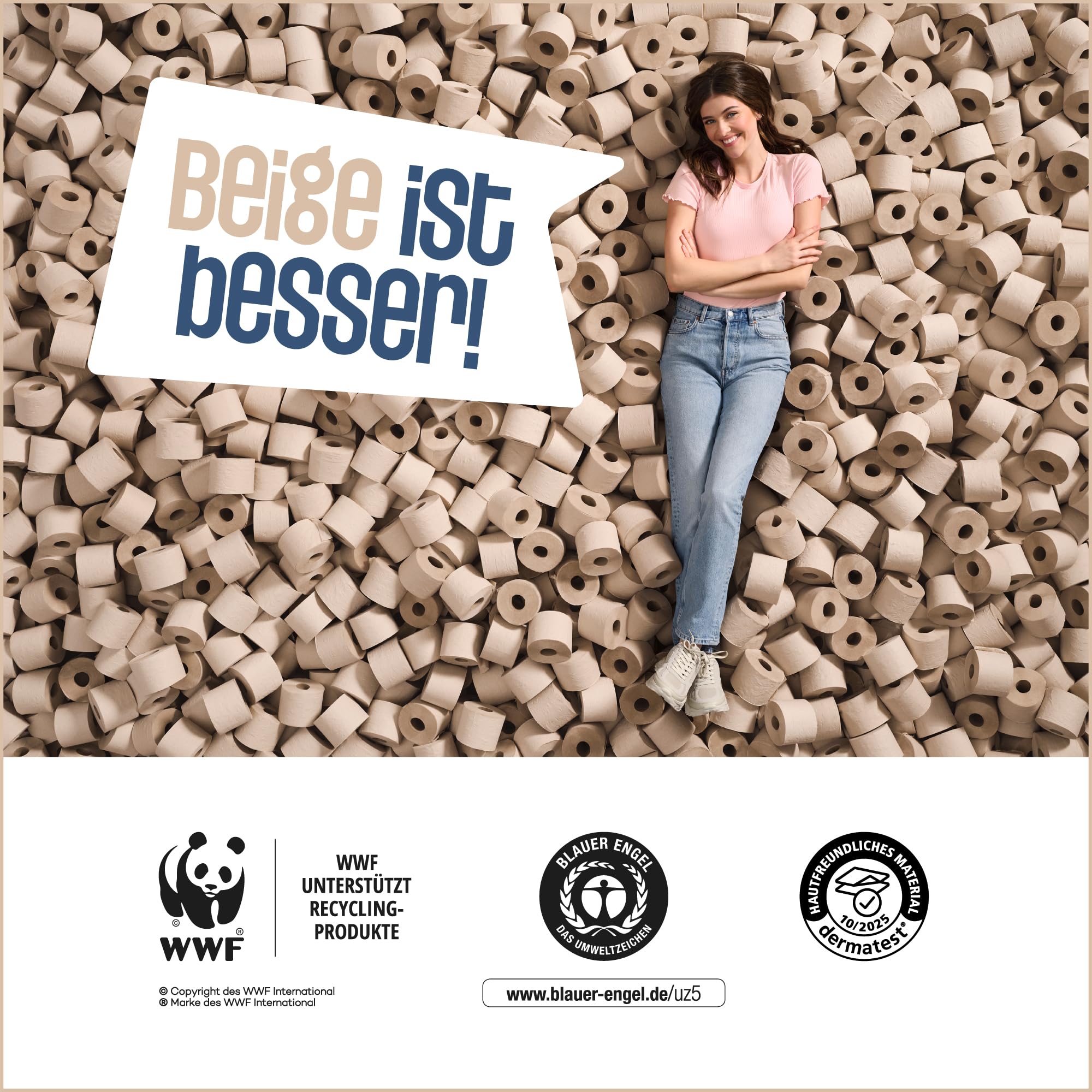machm!t Kosmetiktücher 2-lagig - 4.800 Stk. - 24 Boxen mit 200 Tücher – ungebleicht - aus recyceltem Karton - weich & nachhaltig – Made in Germany – 100% recycelbar - Großpackung mit 24 Packungen