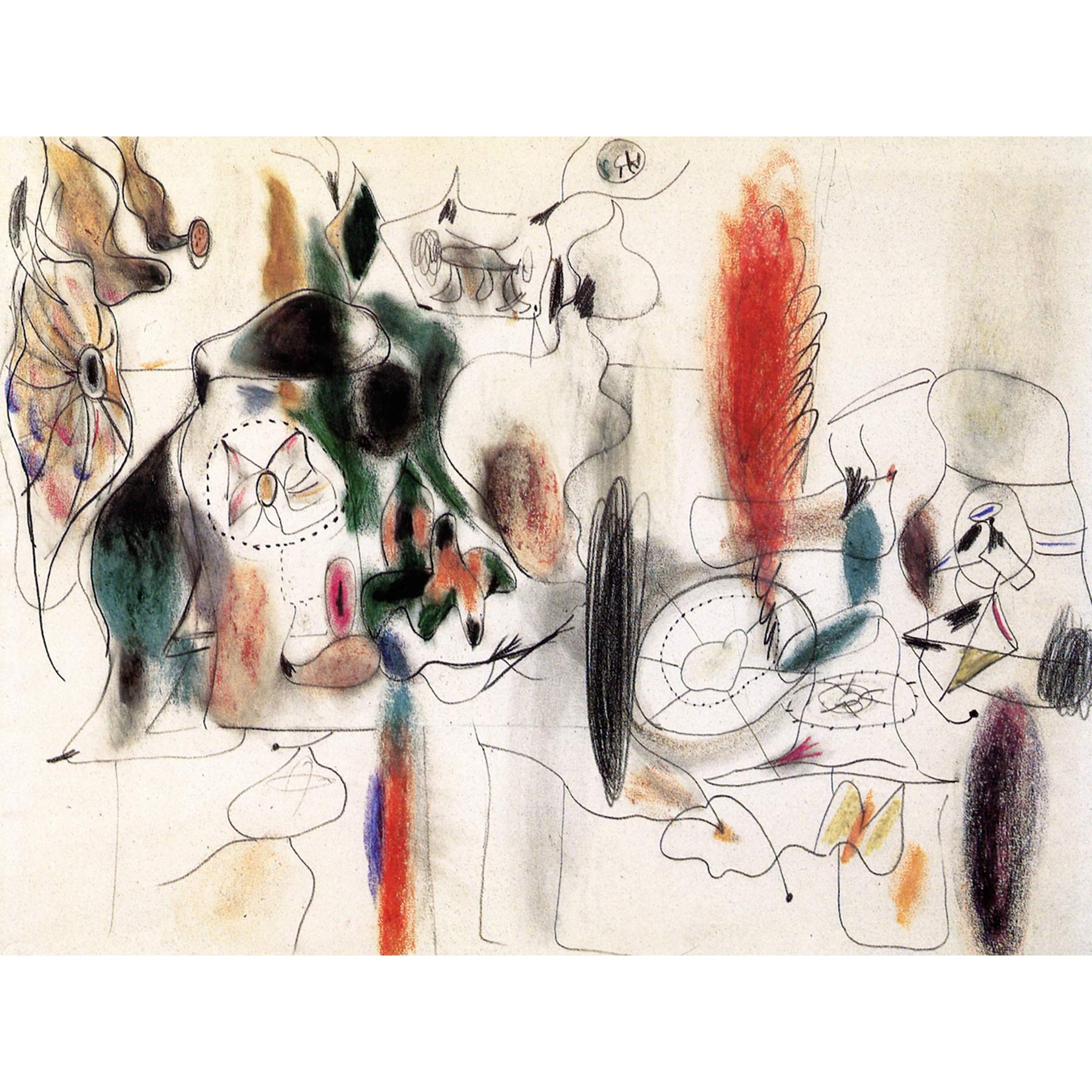 Gorky Arshile Composition II Expressionist Painting Extra Large Art Print Wall Mural Poster Premium XL, 81.3L x 61W cm