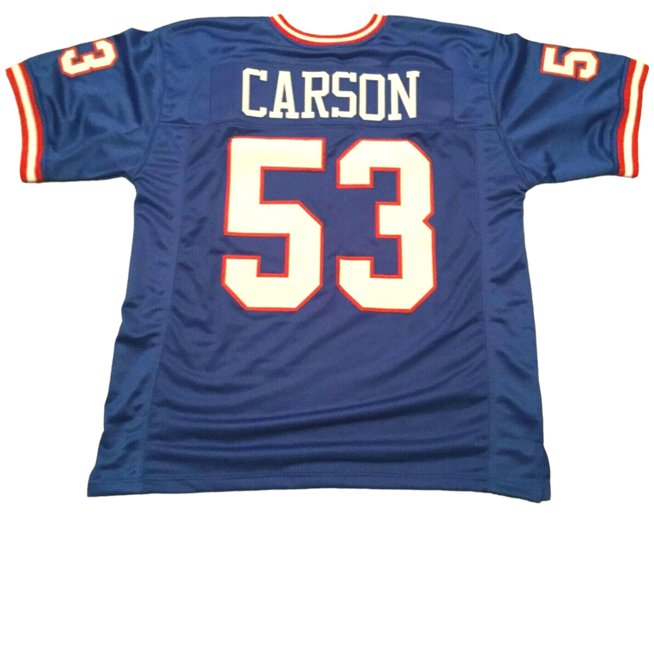 Generic Harry Carson Blue Jersey Stitched Custom Football New No Brand/Logos (US, Alpha, X-Large, Regular, Regular, Blue)