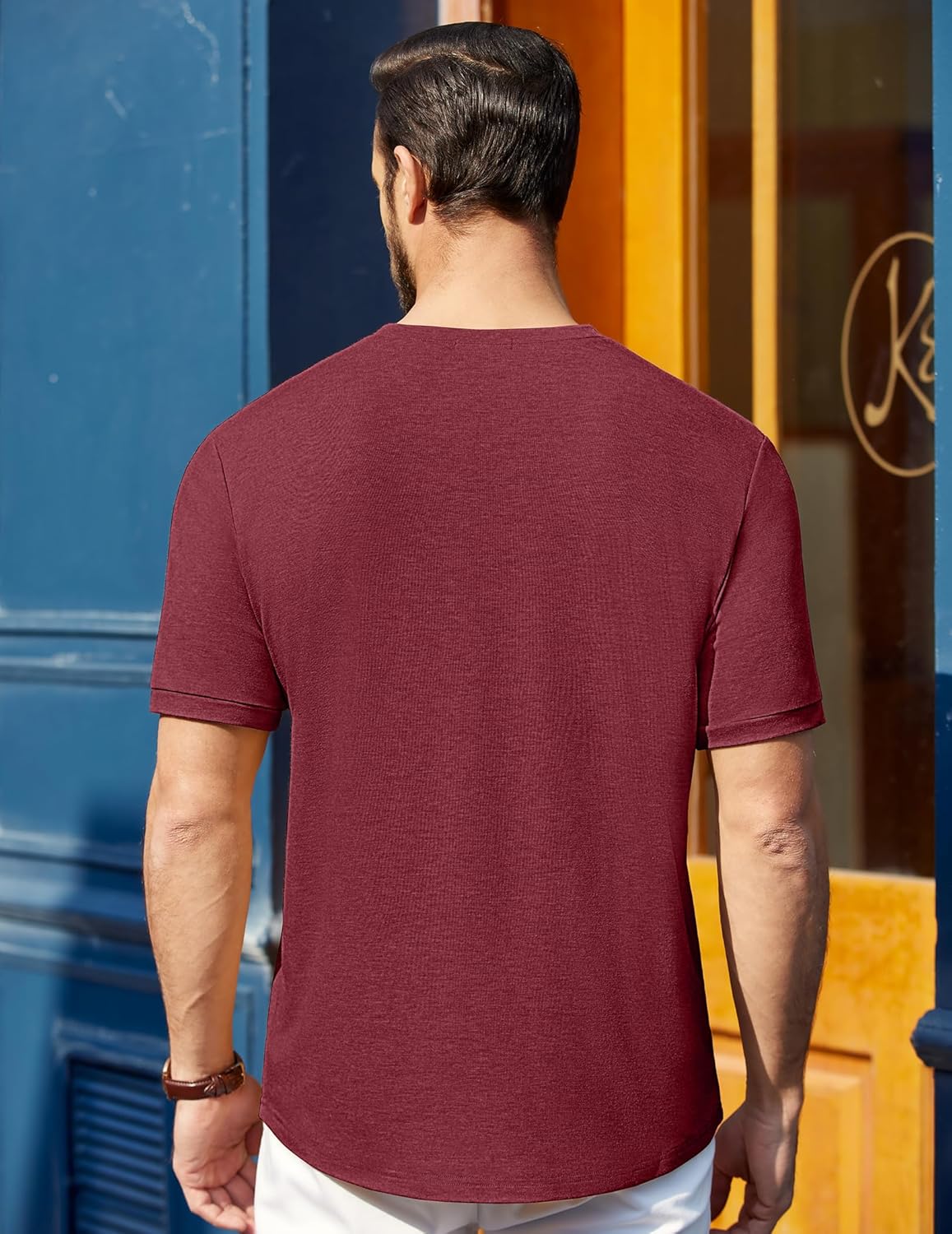 COOFANDY Mens T-Shirts Summer Crew Neck Casual T Shirts Plain Short Sleeve Shirts Basic Tees - Image 3