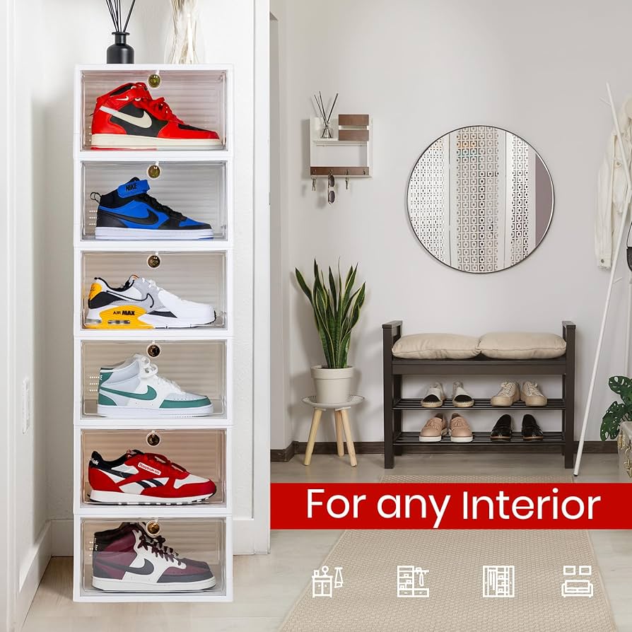 Amazon.com: Shoe Storage Boxes – 6 Pack XX-Large White