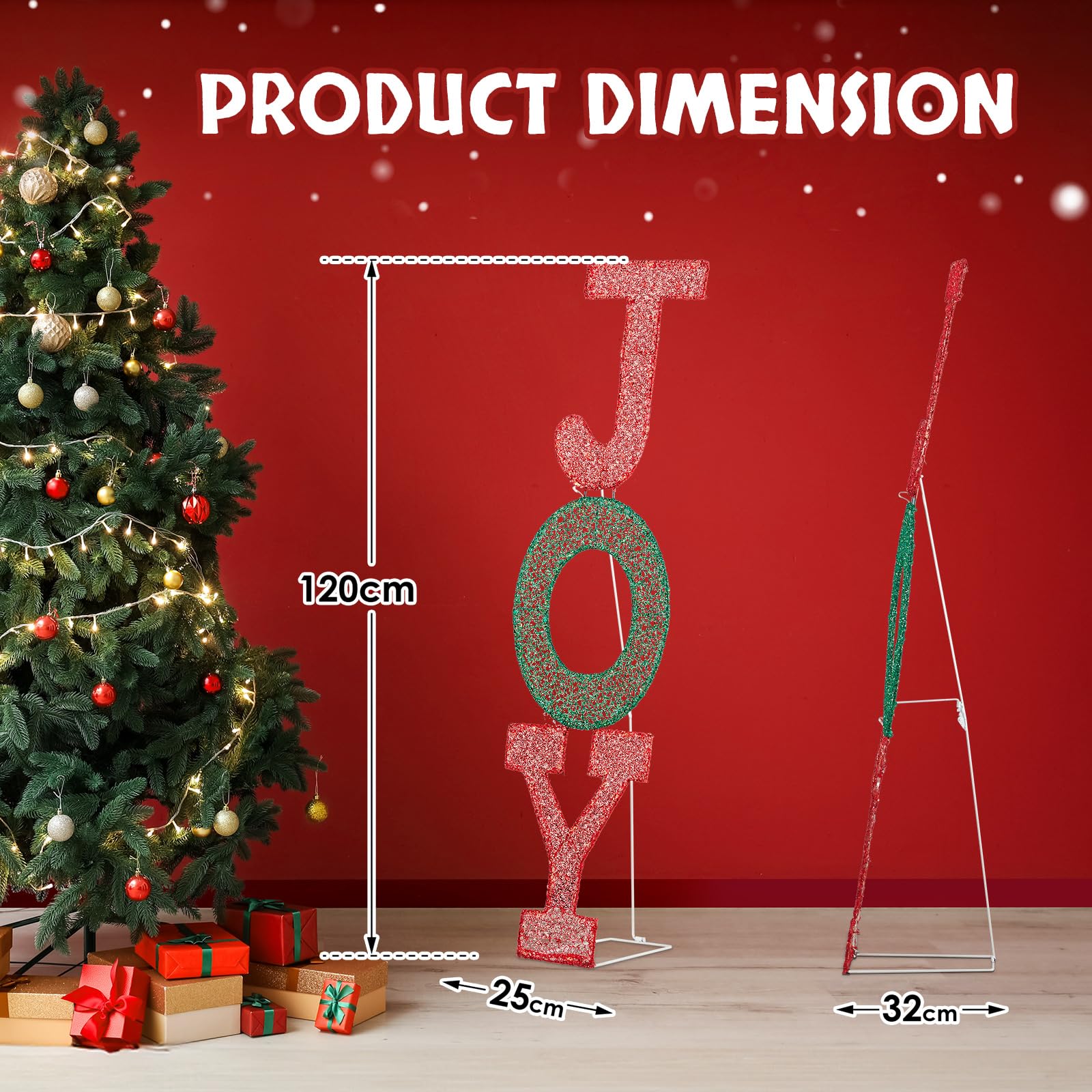 Amazon.com: Outopee Christmas Lighted JOY Letter Decoration