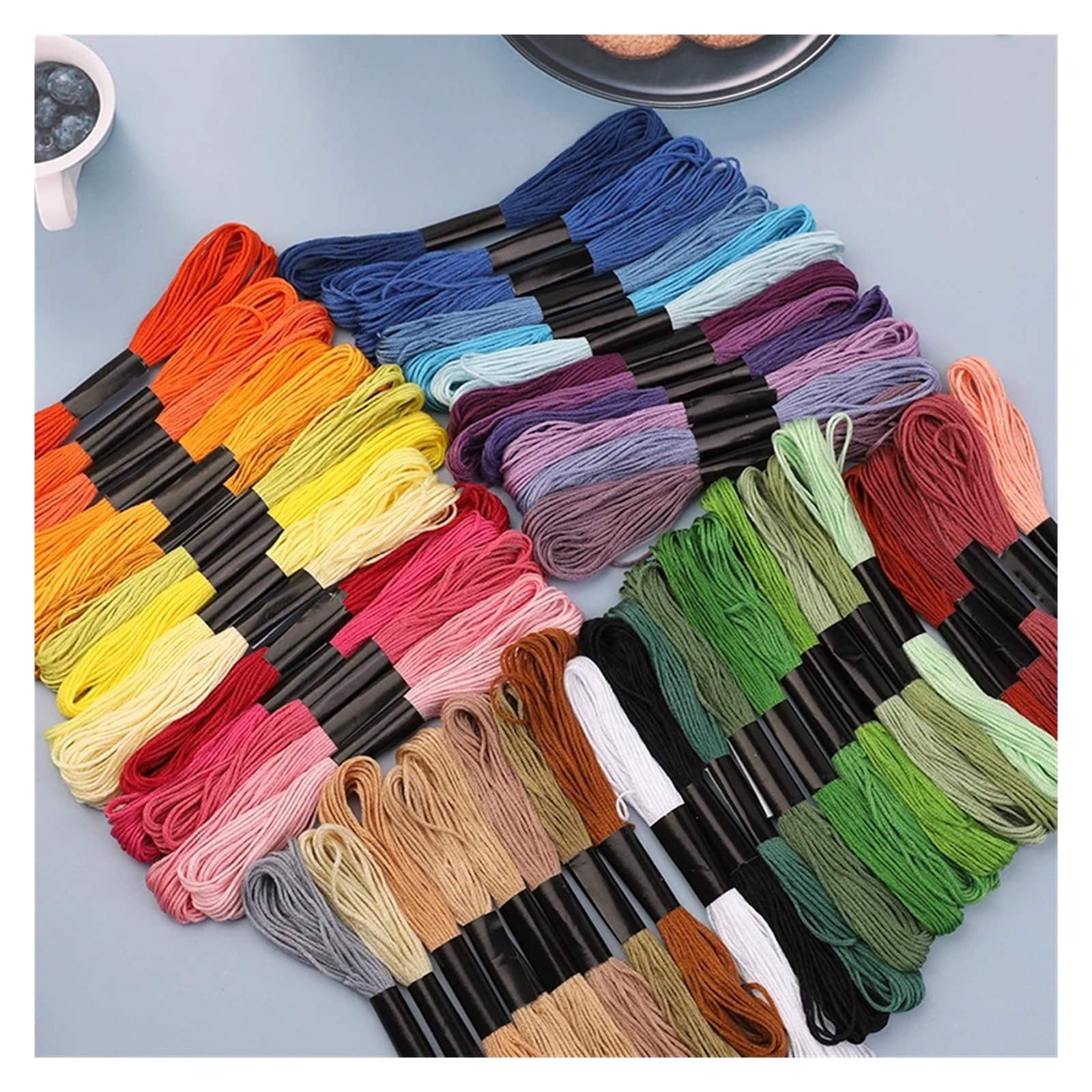 Stickgarn 50/100/150/447 Stück Kreuzstichgarn, 8 Meter pro Strang, Sticktwist, Heimnähen, Bastelgarn, DMC-Farben-Nähgarn(447pcs)