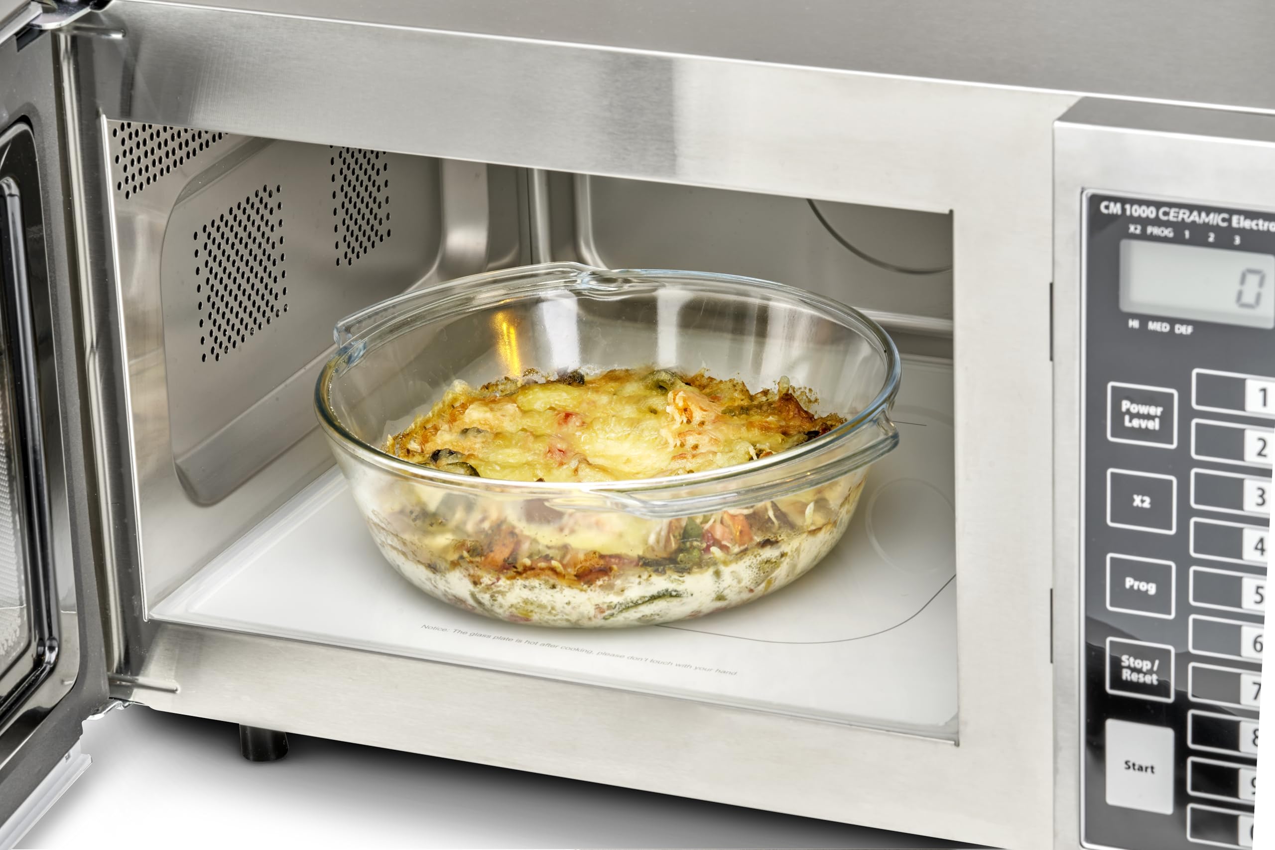 CASO CM1000 Ceramic Electronic - Microonde commerciale per ristorazione, forno a microonde, 1000 Watt, 25 litri, 6 livelli di potenza, fondo Casotek, timer fino a 60 minuti