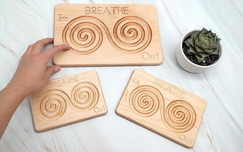 Miniatura 4 de Breathing Board, Finger Labyrinth, Breathing Tool, Meditation Labyrinth, Peace Corner, Montessori Peace, Handheld Labyrinth, Hand Labyrinth (Medium