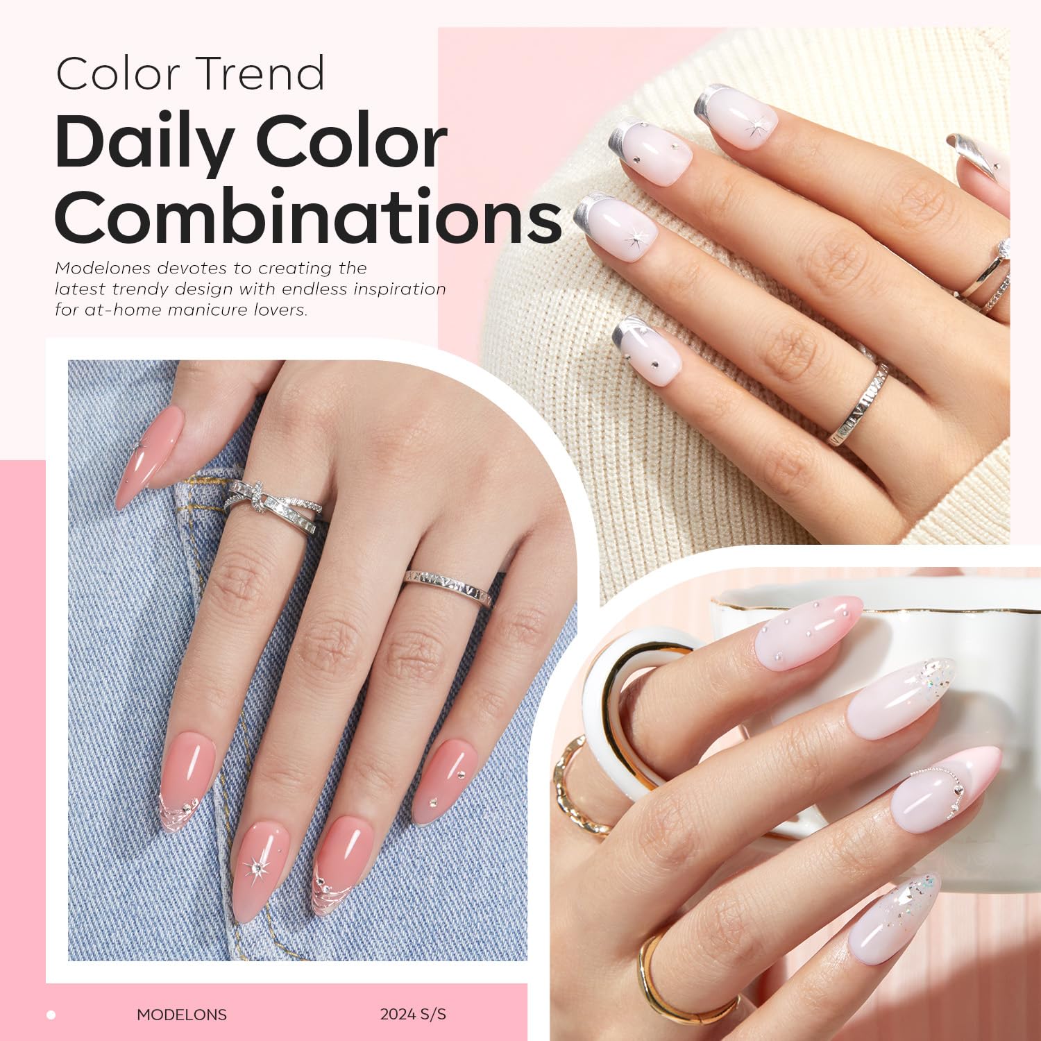 modelones Builder Nail Gel, 2 Pcs Cover Nude and Rose Pink Gel Builder for Thickening Apex Building 8-in-One Rubber Color Base Polish Strengthener Extension LED Lamp Cured 10 ml DIY Home Salon - Image 3