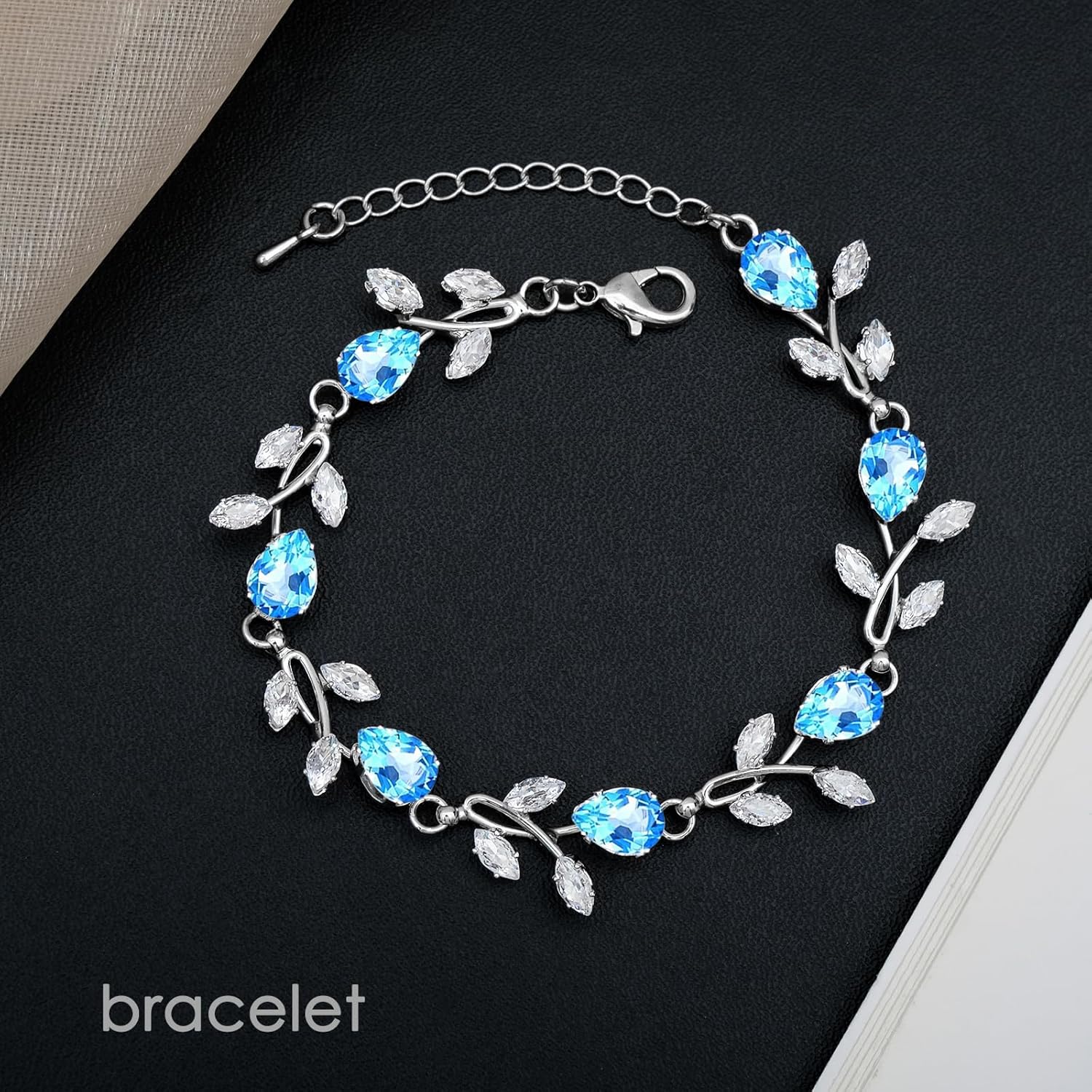 Elegant Bridal Jewelry Sets Clear Cubic Zirconia Wedding Necklace Earrings Bracelet Set for Birdes Bridesmaids CZ Prom Jewelry - Image 5