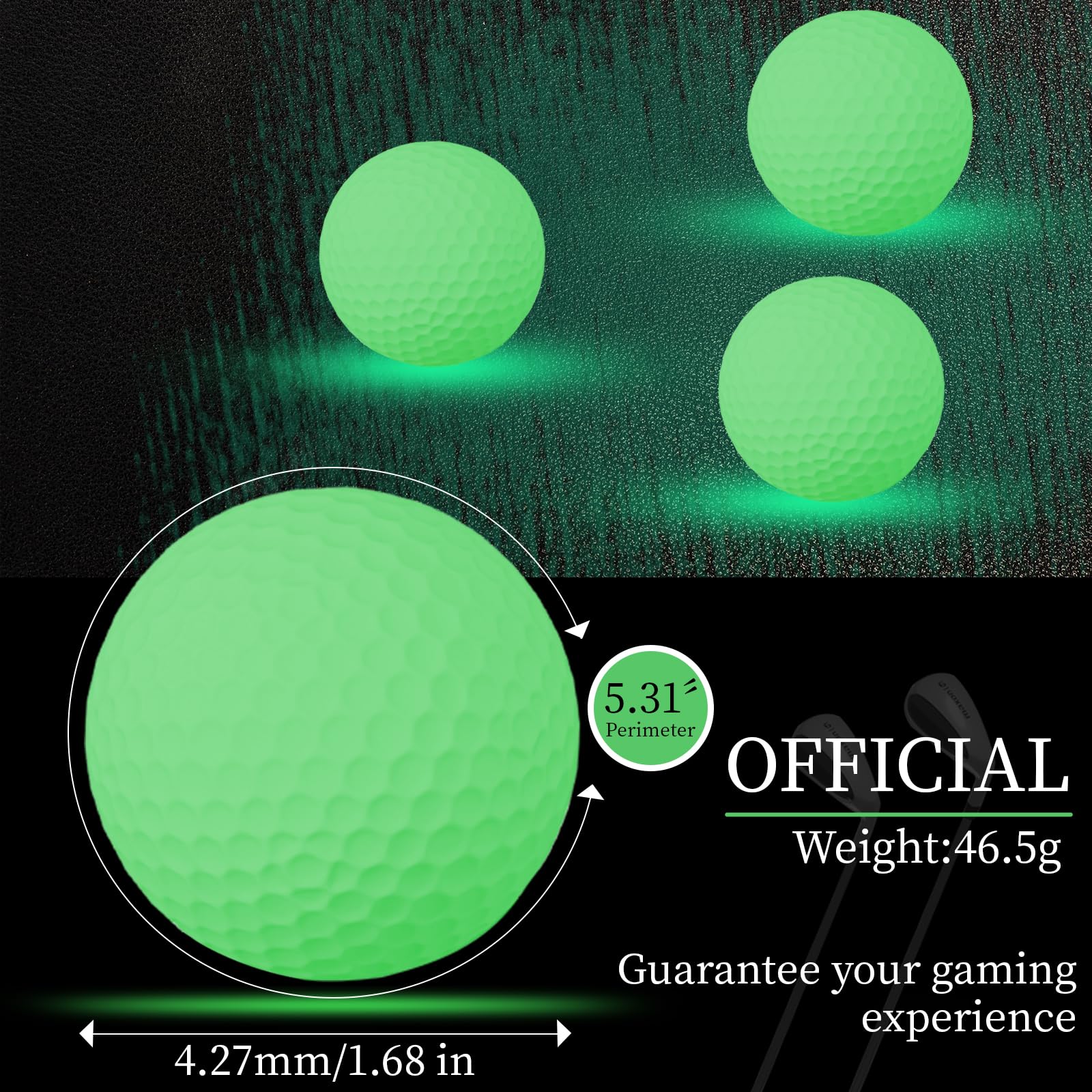 Leuchtende Golfbälle - Praktischer Spaß
