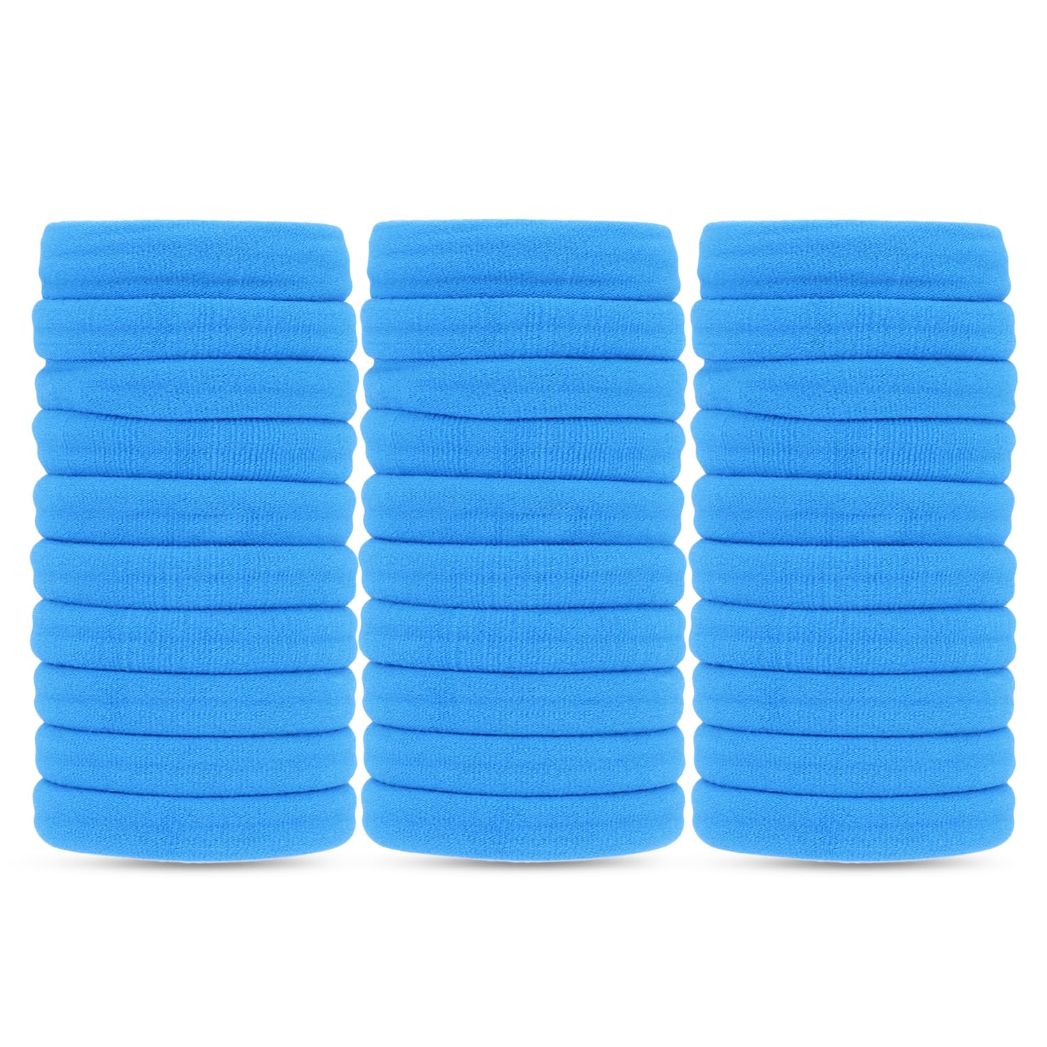 DIVERSA Seamless Thick Cotton Hair Rubber Bands, Durable Elastic Ponytail Holder Hair Ties, Headbands, Hair Accessories for Girls and Women