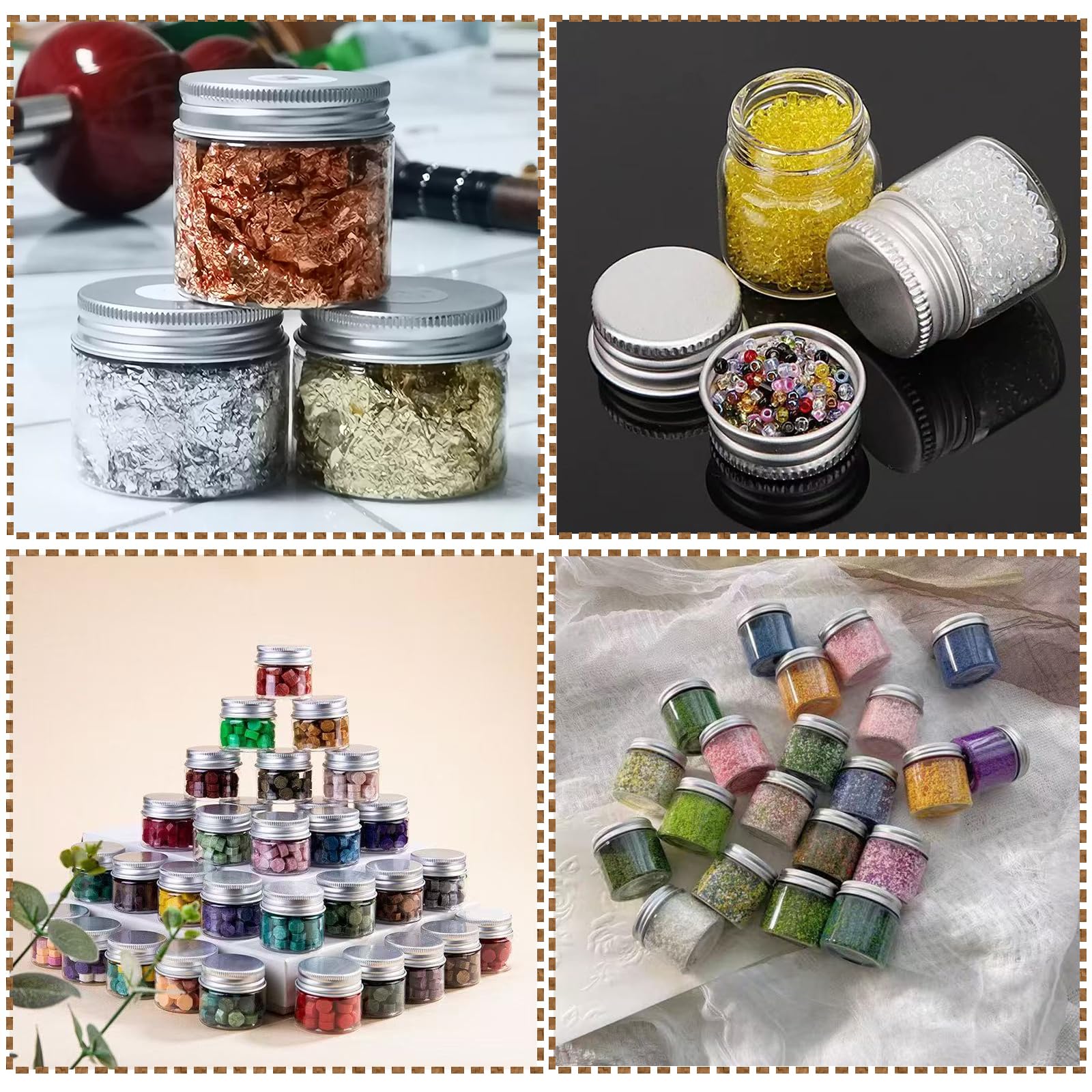 24 Flaconi di Vetro con Tappo in Alluminio Bottiglia,15ml Piccole Bottiglie di Vetro Fiale per Campioni Bottiglie,con Tappo a Vite per Feste,Spezie,Artigianato e Caramelle