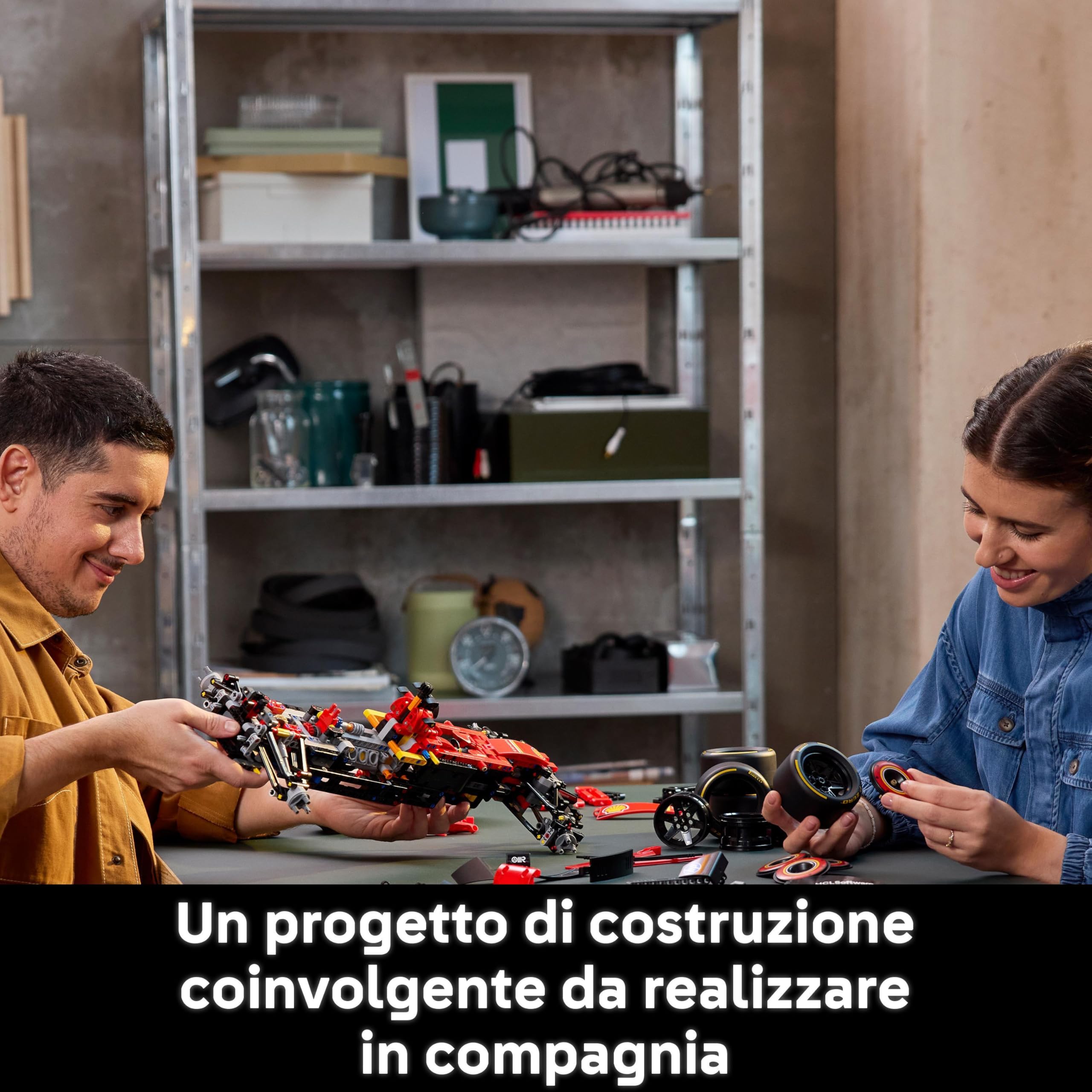 LEGO Technic Monoposto F1 Ferrari SF-24 - Modello di Auto Formula 1 da Collezione in Scala 1:8 con Motore V6, Cambio, Sterzo e DRS, Idea Regalo per Adulti, Uomo e Donna Fan Sport Motoristici 42207