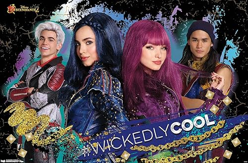 Miniatura 1 de Trends International Disney Descendants 2 - Póster de pared Wickedly Cool, 22.375 x 34 pulgadas, versión sin marco