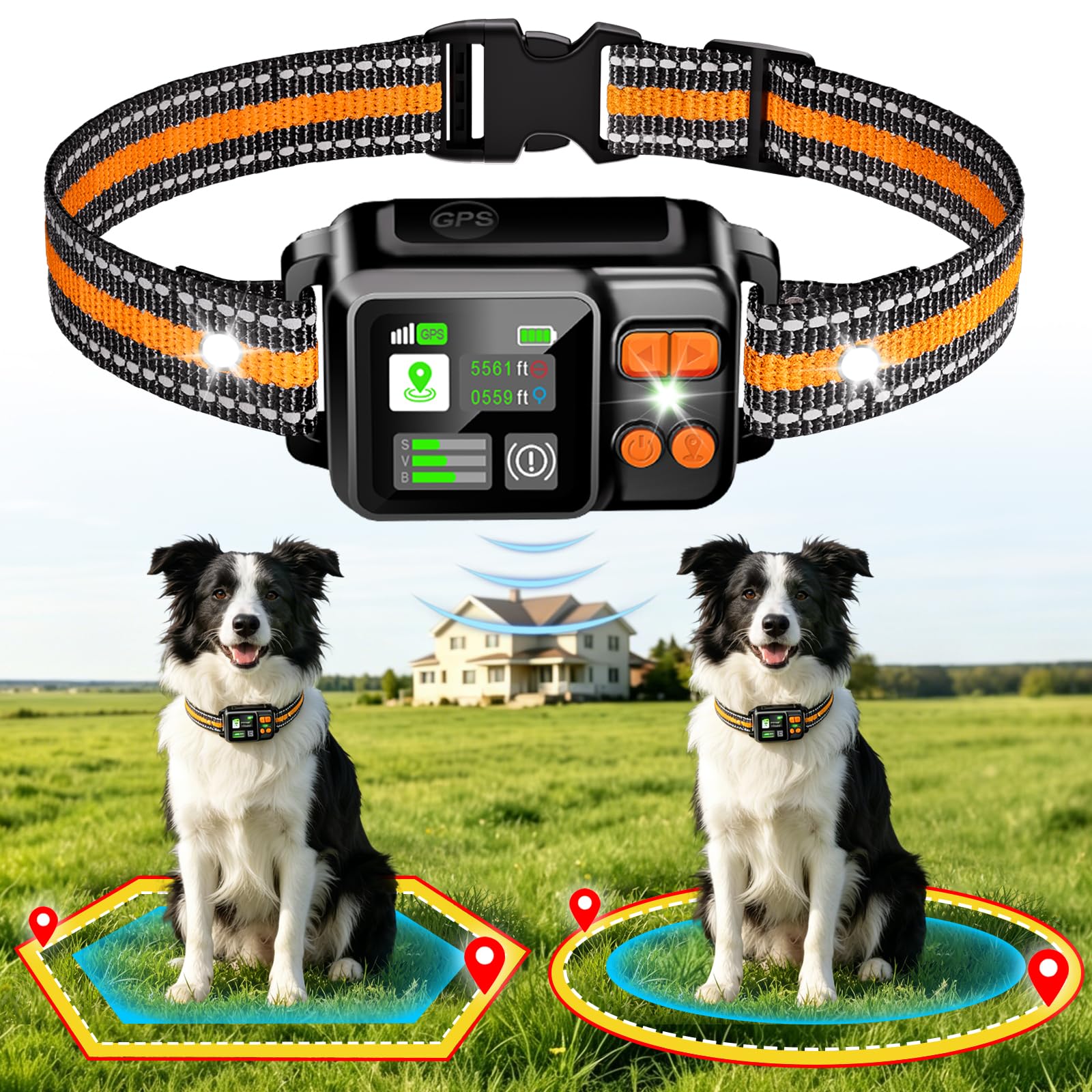 VAQELI GPS Wireless Dog Fence Collar System