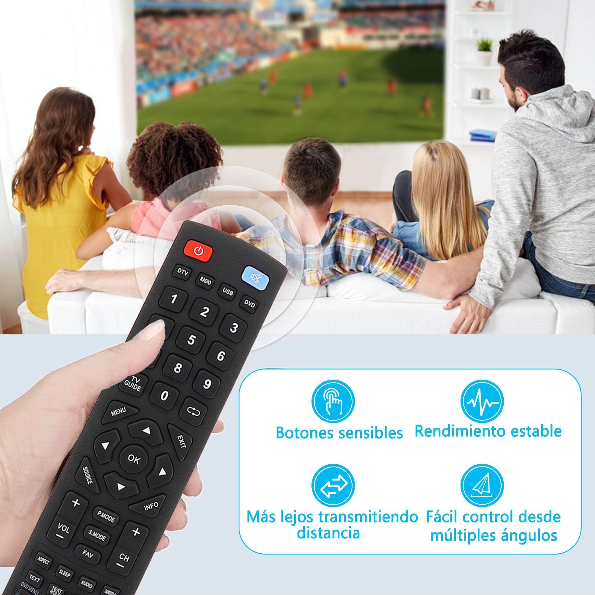 32/124I WB 5B HBKUP UK Télécommande Remplacée  VINABTY Fit