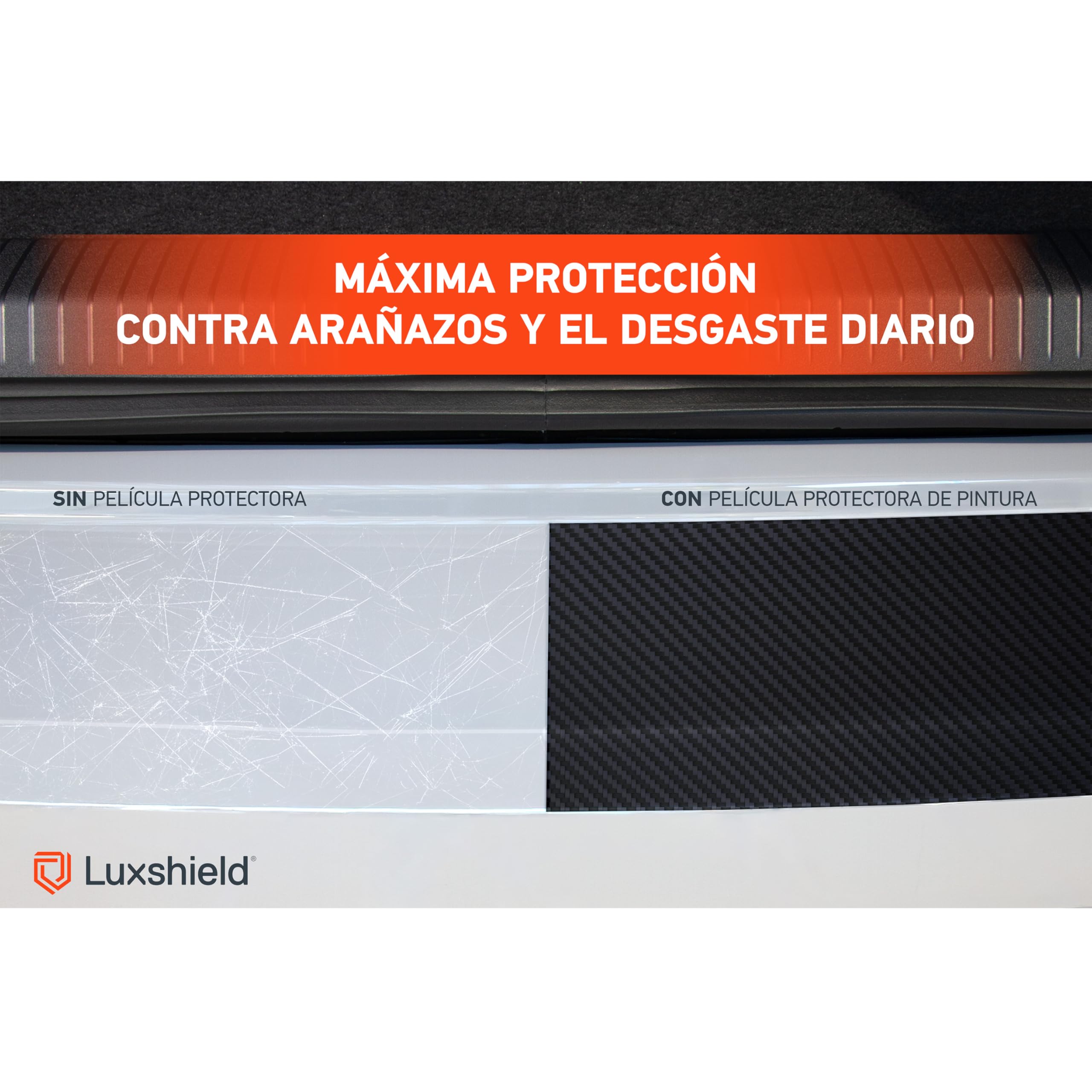 Luxshield Película Protectora Maletero Juego Completo para Skoda Kamiq NW4 I 2019-2026 - Protección Parachoques contra Rasguños, Pintura - Carbono