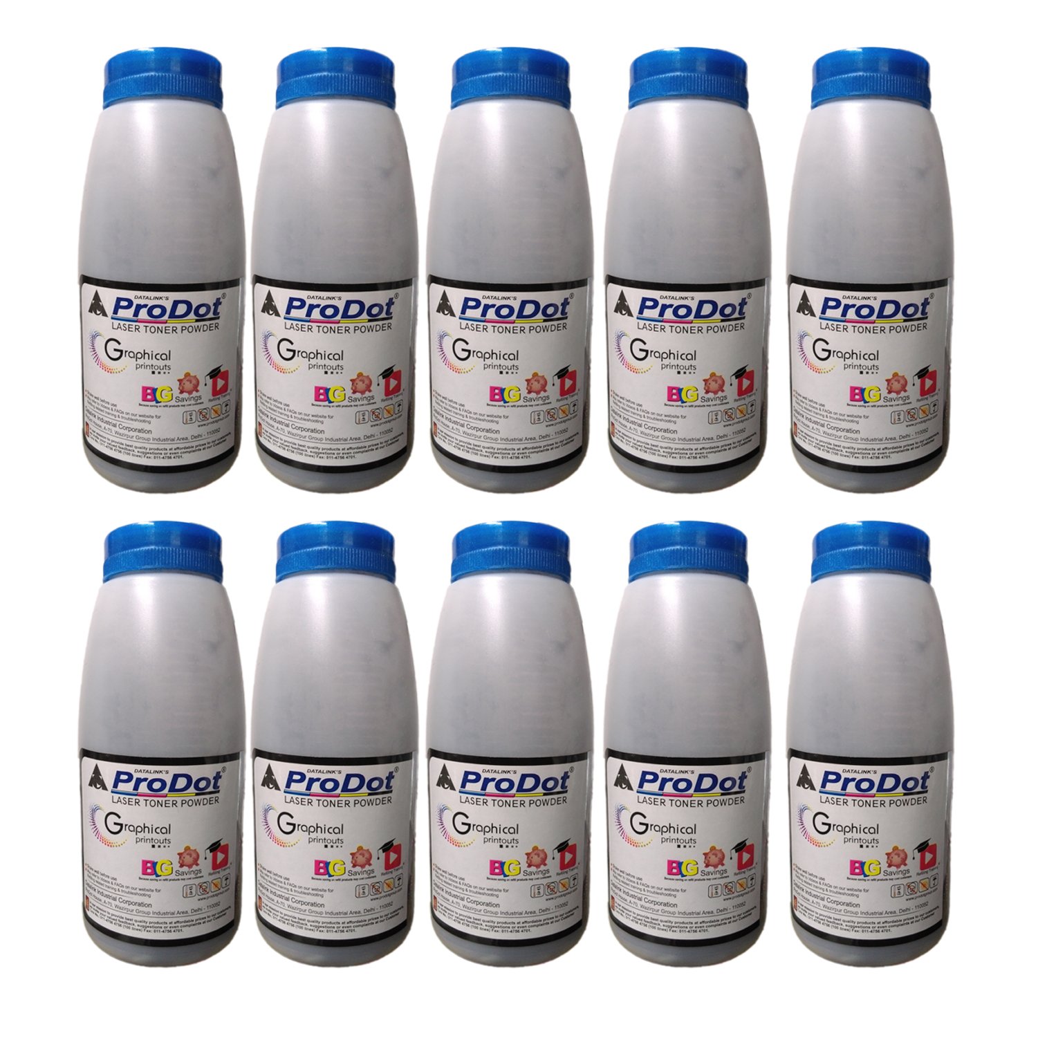 ProDot PP-H-KOB1249 Laserjet Toner Powder Refill Bottle Cartridge Kit Compatible (Black, Pack of 10) (B01ASUIWC4) Amazon Price History, Amazon Price Tracker