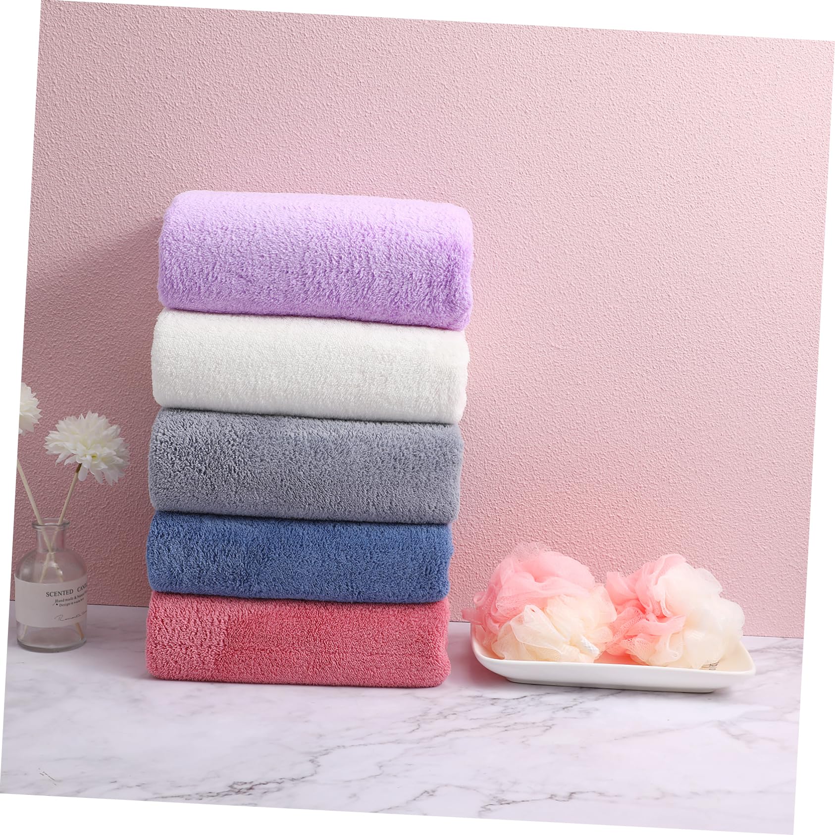 Cabilock 5Piezas Toallas Microfibra y Absorbentes para Familia Gimnasio SPA y Uso Diario