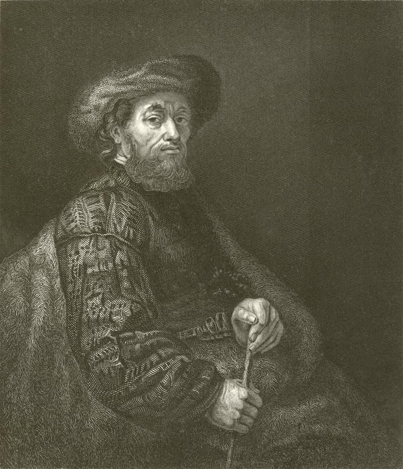 Artxlxxbn No Frame Famous Art Print Poster Vintage Wall Art Portrait Of A Jew By Rembrandt Van Rijn Canvas Art Poster For Home Decor 60X90cm