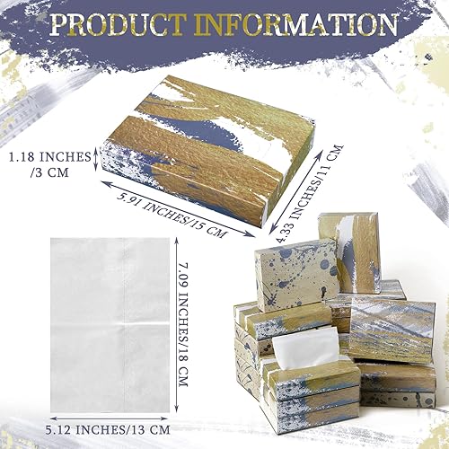 Miniatura 2 de Paquete de 24 cajas de pañuelos para automóvil, cajas de pañuelos faciales desechables, cubos de pañuelos faciales de 2 capas, 960 hojas, pañuelos