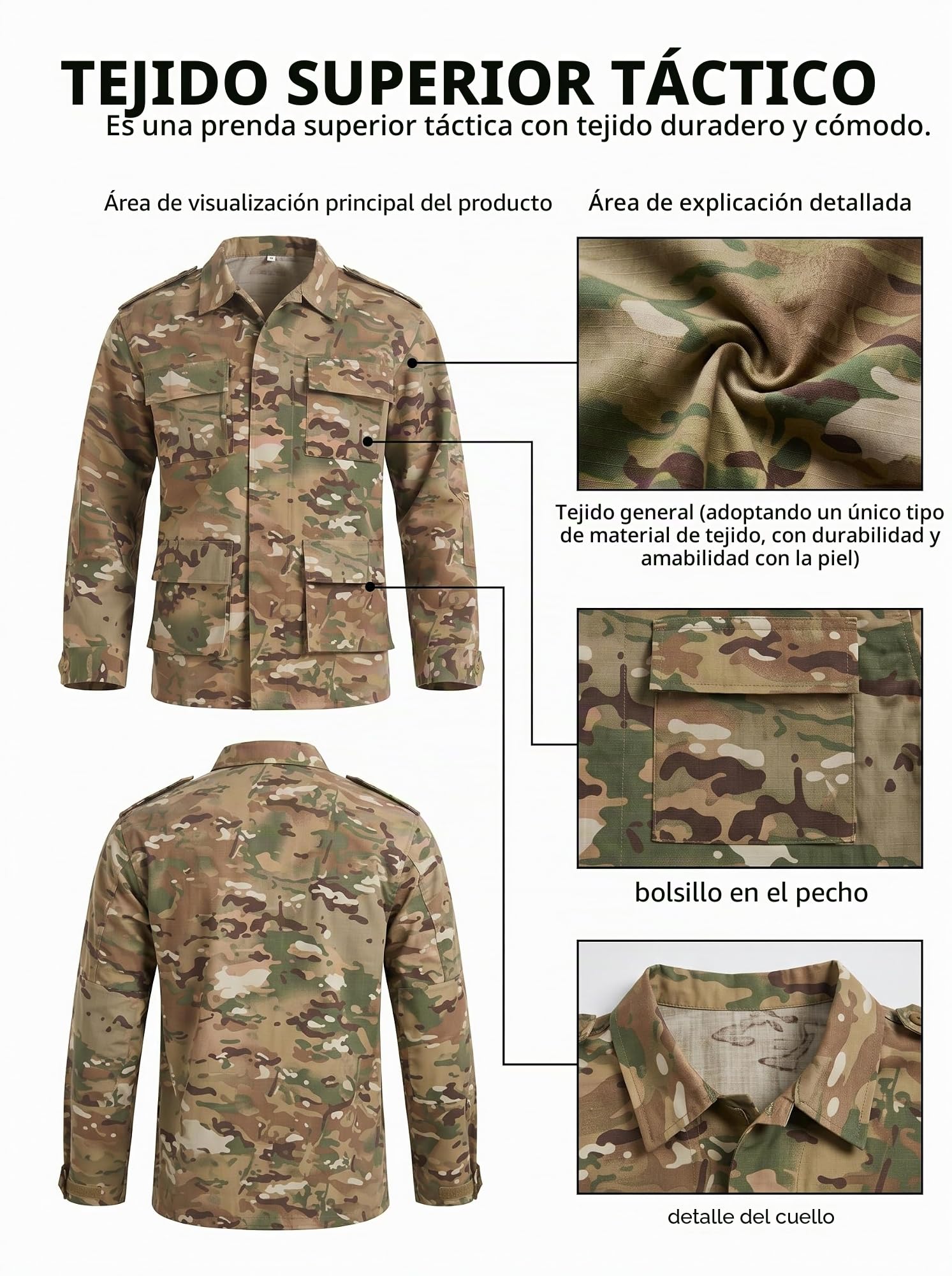 YUSHOW Malla Militar Hombre Traje Airsoft Chaqueta Táctica Manga Larga Pantalones Militar Camuflaje Paintball Uniform Caza Escalada BDU