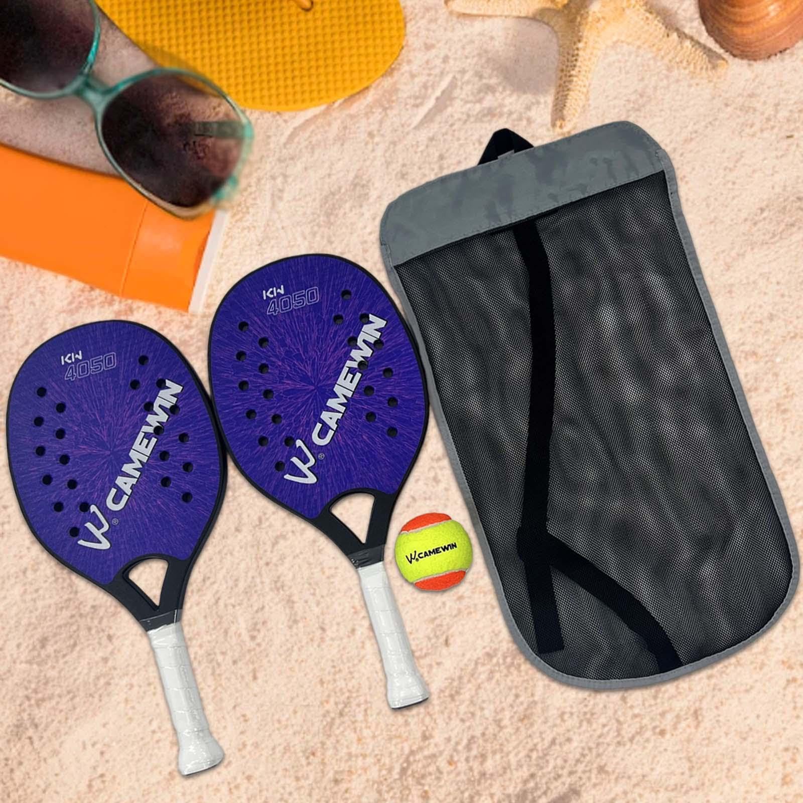 Colaxi Set di racchette da beach tennis di alta qualità con custodia per il trasporto, presa e durata migliorate