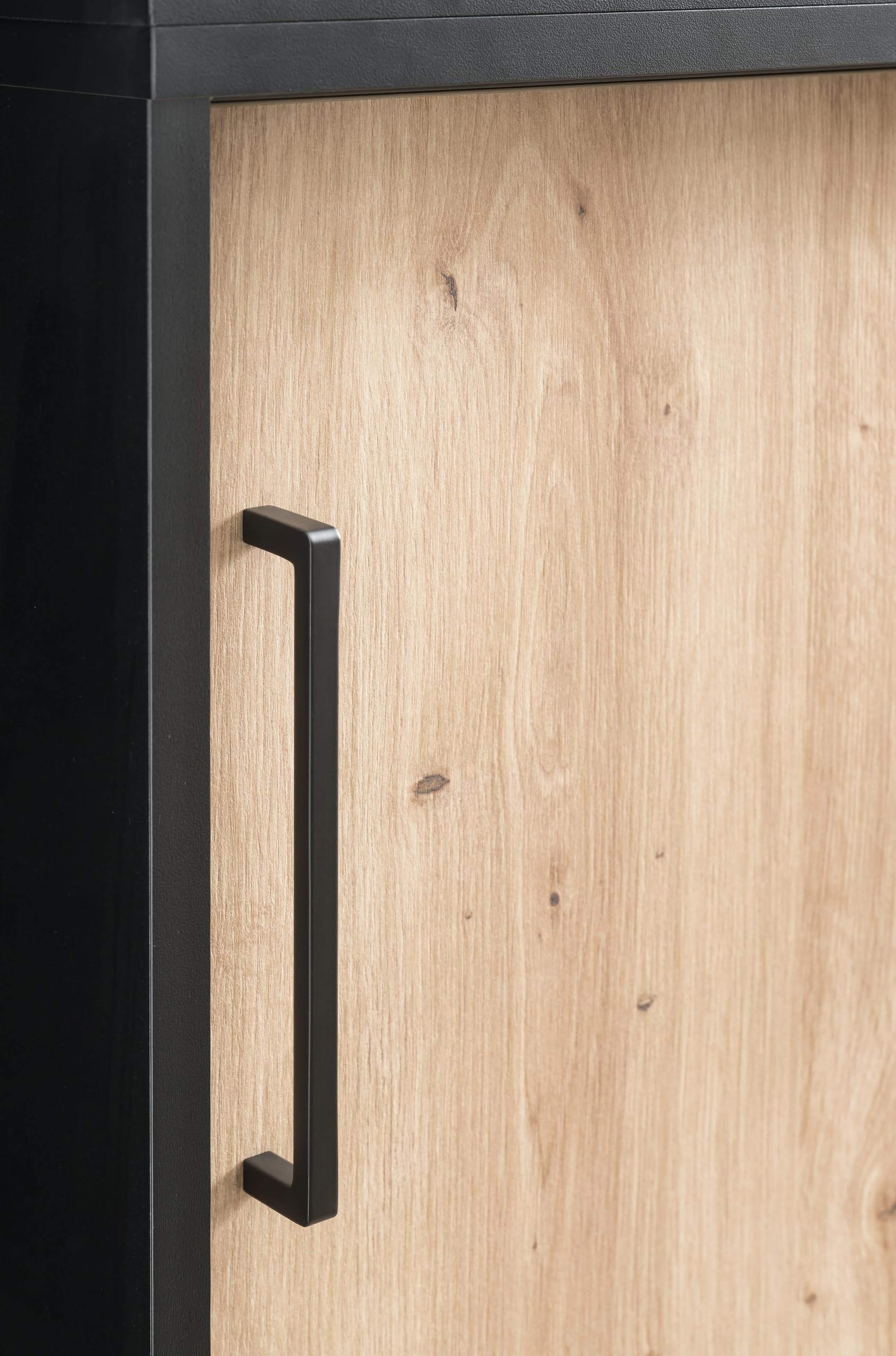 Schildmeyer Aktenschrank Aino 155719, Artisan Eiche Dekor/schwarz matt, 51 x 41 x 83,6 cm