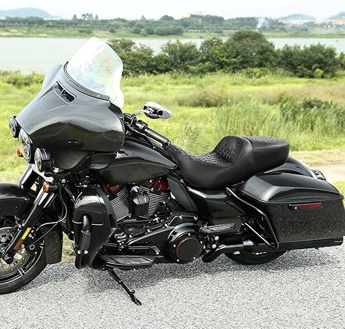 Miniatura 8 de C.C.Rider - Asiento de motocicleta Sissy Bar - 2 piezas para Harley Touring Road King Street Glide Road Glide Electra Glide 2009-2022