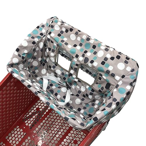 Miniatura 10 de Pozico Funda para carrito de compras y funda para silla alta, lavable a máquina, funda para carrito de comestibles para bebés con bolsa de tela