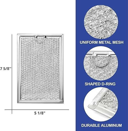 Miniatura 2 de Nispira - Filtro de grasa para campana de microondas compatible con Frigidaire 5304464105, 4 filtros