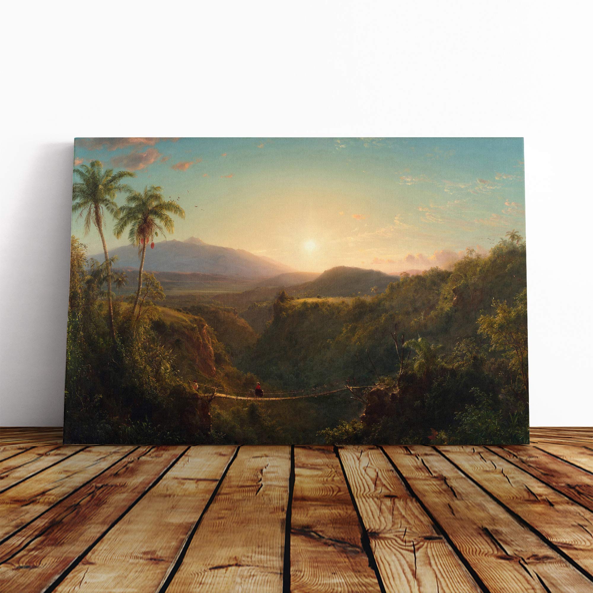 Frederic Edwin Church American Pichincha Canvas Print | Gallery Wrapped 30mm Frame Wall Art | 20x14 inches | Ready to Hang | Modern Cityscape Picture | Living Room Bedroom Lounge Office
