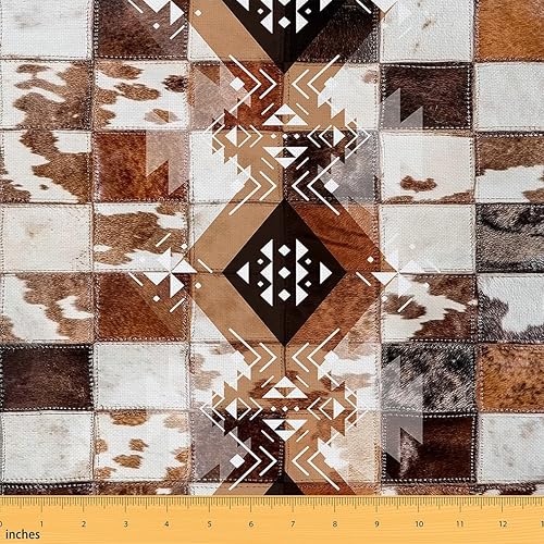 Miniatura 15 de Feelyou Tela de flores Groovy por Yarda - Tela de tapicería retro floral bohemio para coser manualidades, flores hippie de los años 70, decoración