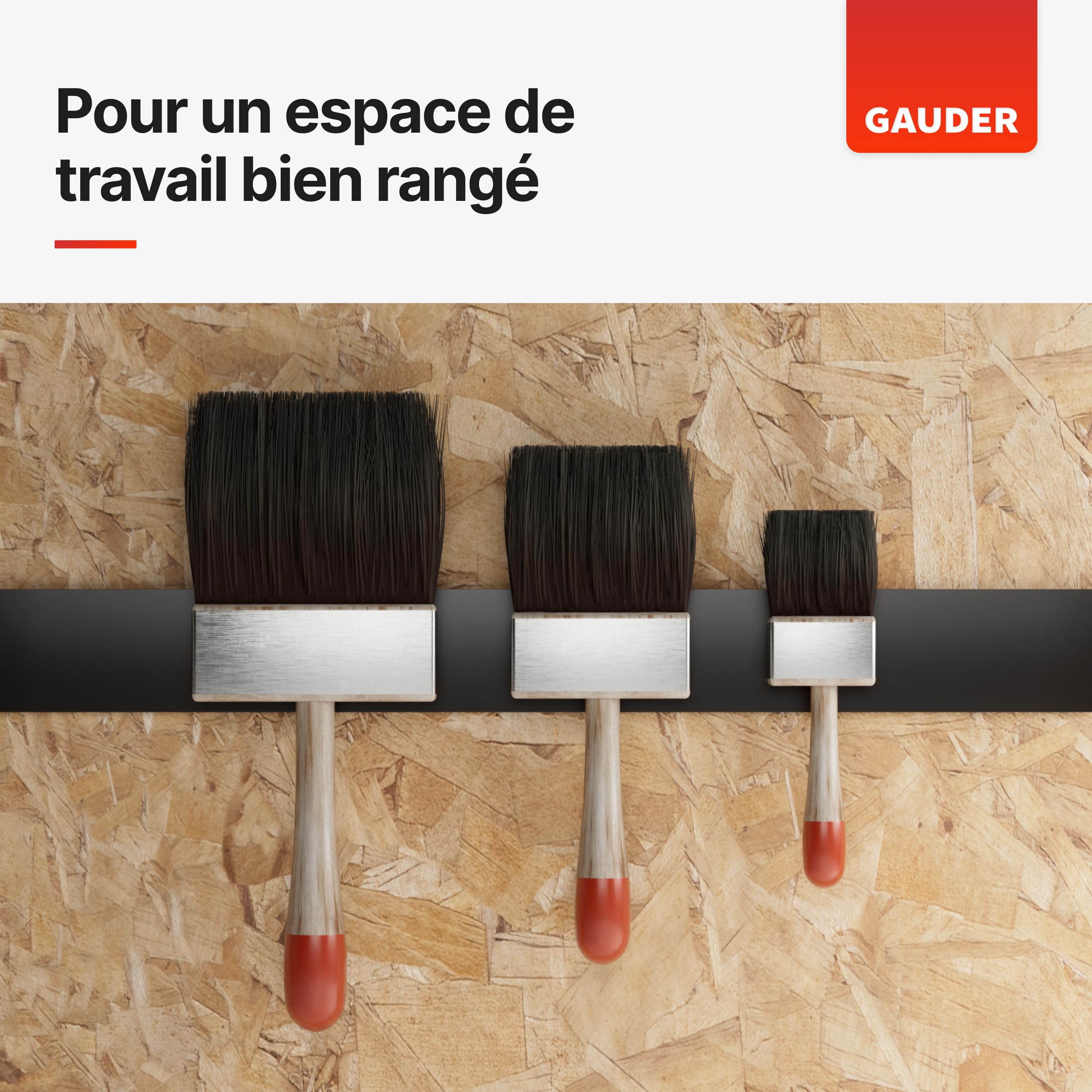 GAUDER Bande Magnétique Autocollante Forte (40 mm x 6 m) | Bande Magnétique avec Mousse Adhésive | Ruban Magnétique