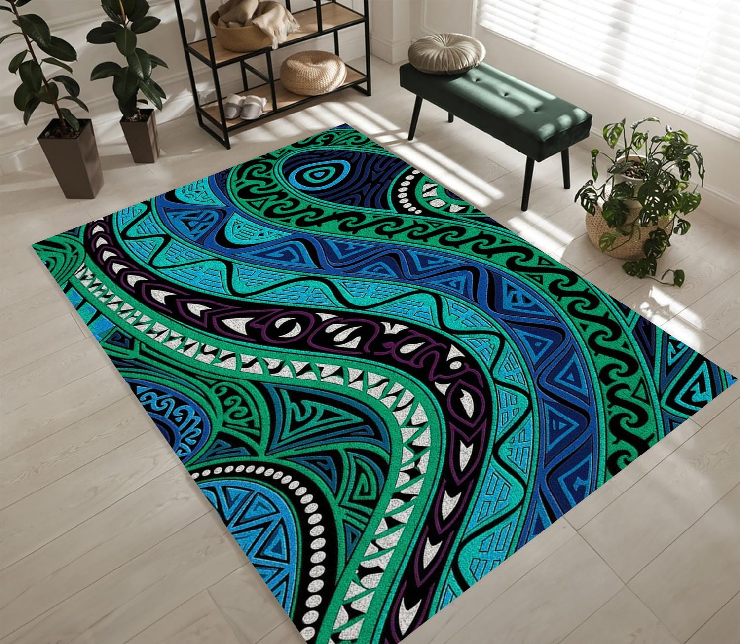 Tapis doux lavable pour couloir et salon résistant aux animaux de compagnie