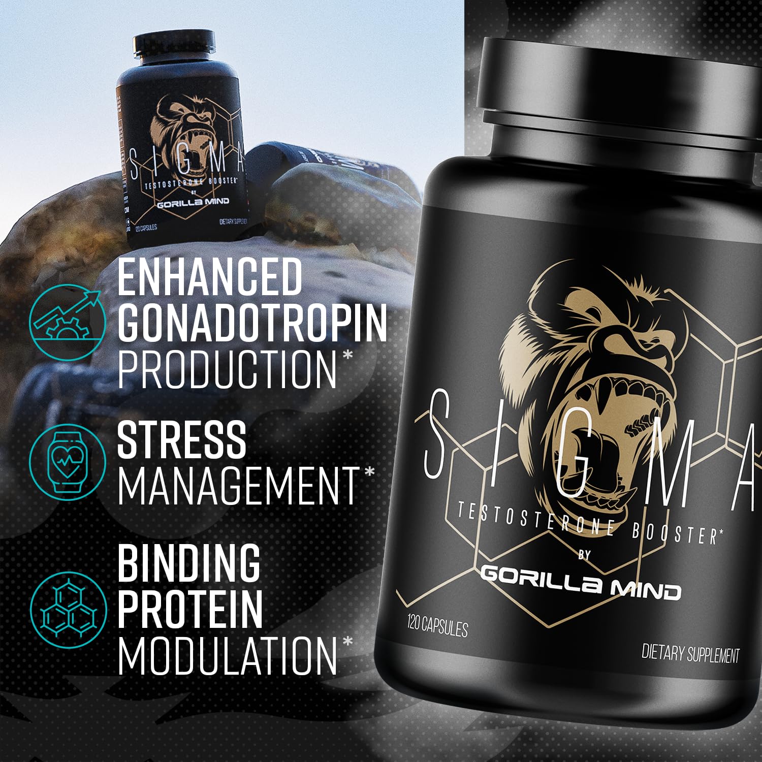 Amazon.com: Gorilla Mind Sigma Testosterone Booster - Made with Tongkat Ali and Fadogia Agrestis Extract to Support Higher Testosterone Level (120 Capsules) : Health & Household Amazon.com: Gorilla Mind Sigma Testosterone Booster - Made with Tongkat Ali and Fadogia Agrestis Extract to Support Higher Testosterone Level (120 Capsules) : Health & Household