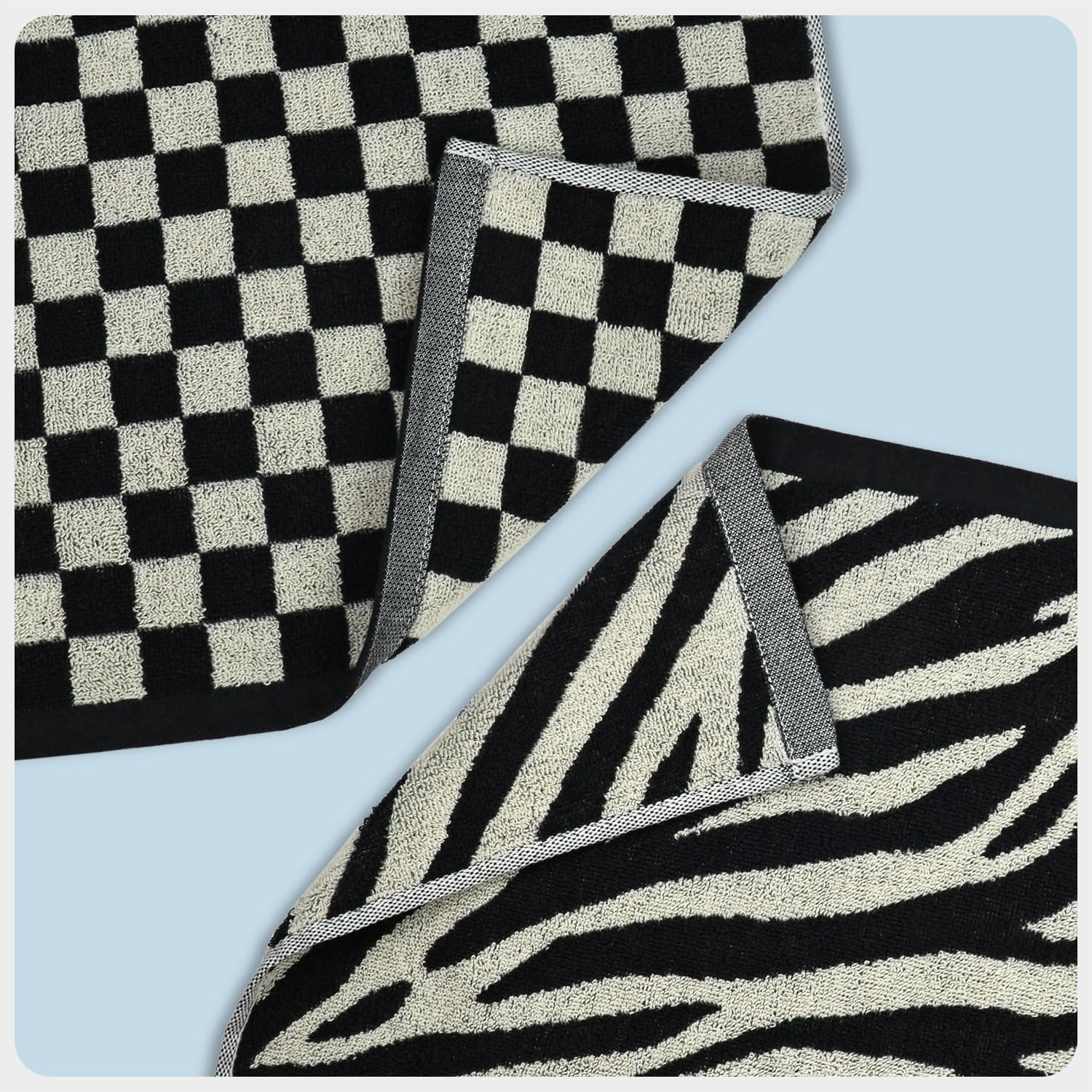 Amazon.com: Jacquotha Bathroom Hand Towels 2 Style 4 Pack - Black