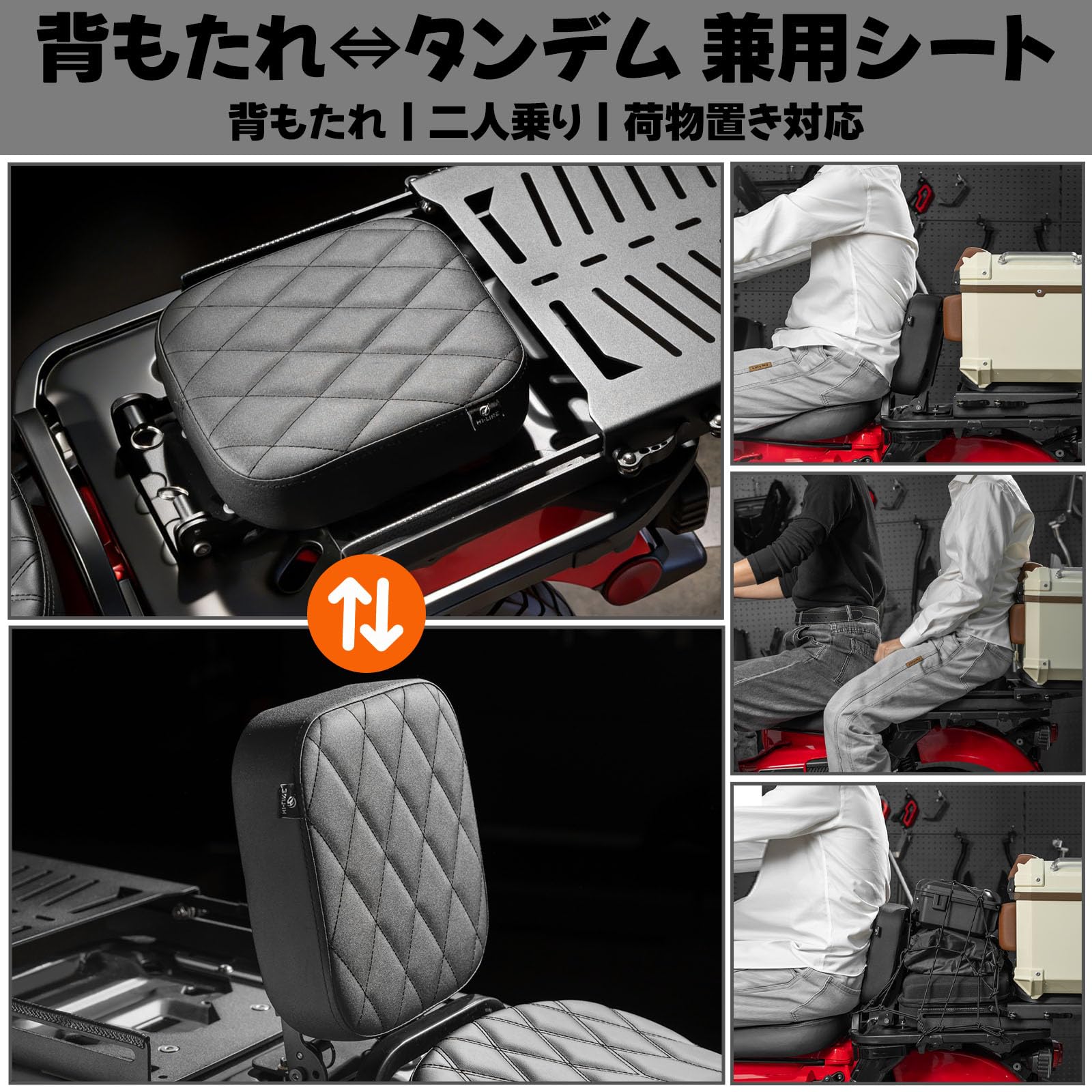 ピリオンシートカブ用折り畳み式 Amazon | 【新モデル】H ピリオンシート&スライドキャリアセット