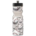 50 Strong 22oz Kids Sports Squeeze Water Bottle - BPA-Free with Pull Top Cap - Durable & Reusable for School, Boys & Girls - Made in USA - Baseball Theme