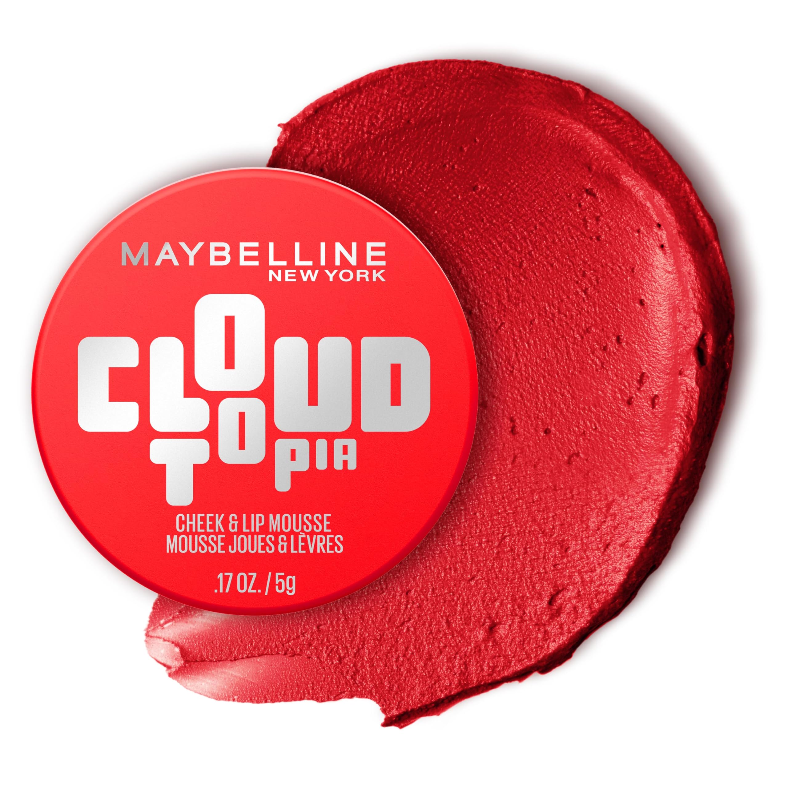 Photo 1 of Maybelline Cloudtopia Cheek and Lip Mousse, Divine Crimson