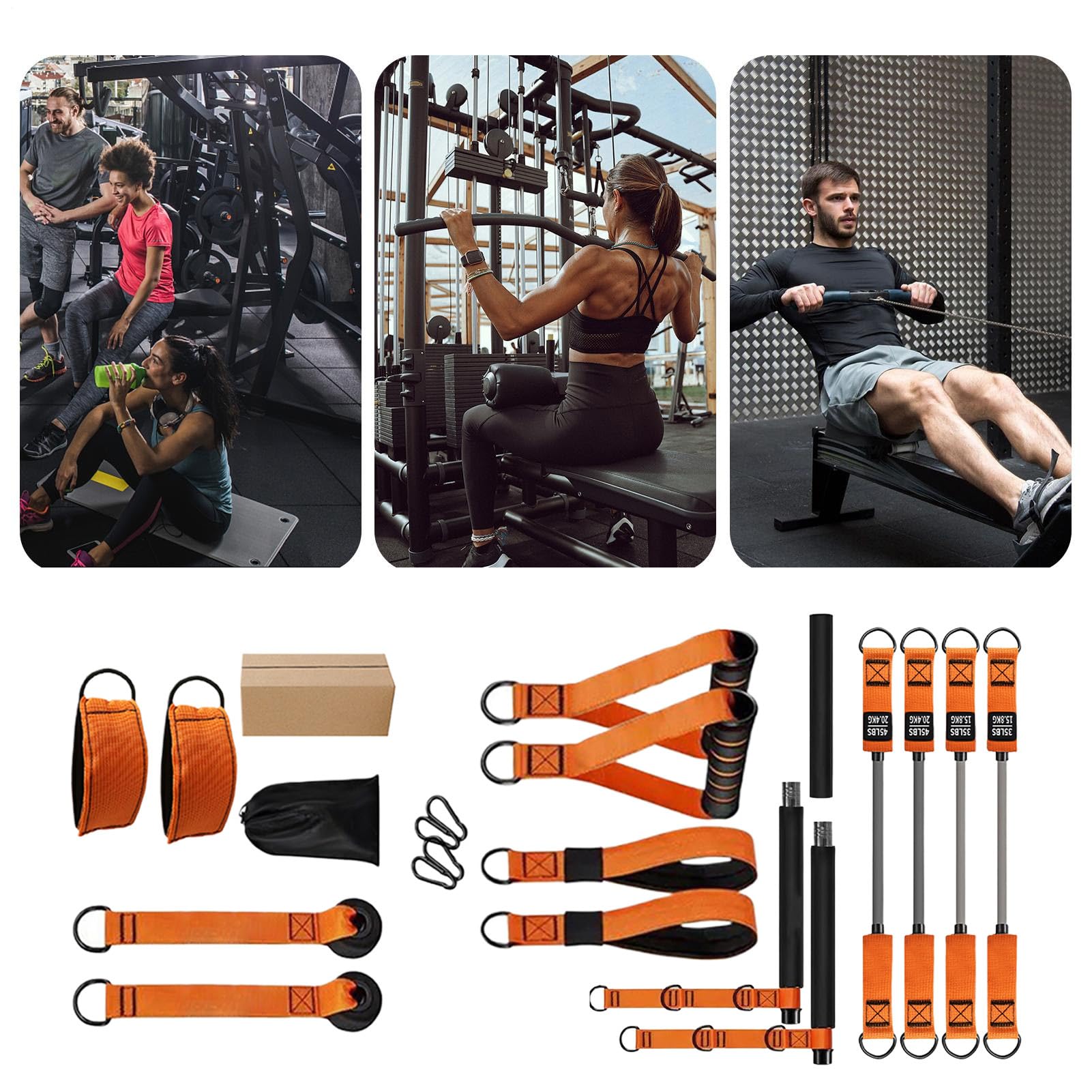 Kit Bar Pilates | Attrezzature per esercizi per palestra | Attrezzature per l'allenamento Squat per la casa Sportivi Uomini Donne Spalle Gambe