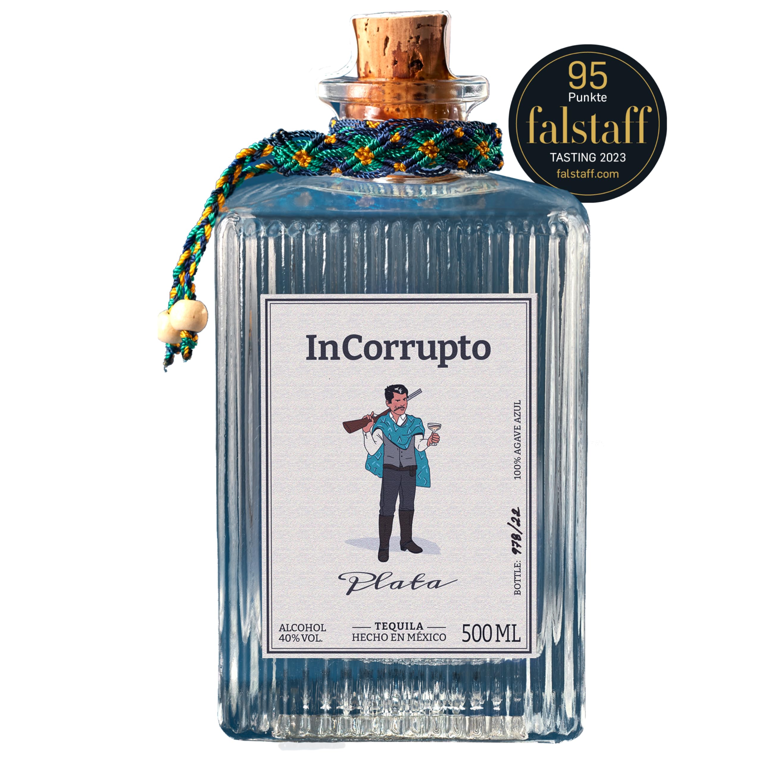 InCorrupto Plata Tequila 100% blaue Weber-Agave 40% vol 500 ml aus Jalisco Mexiko