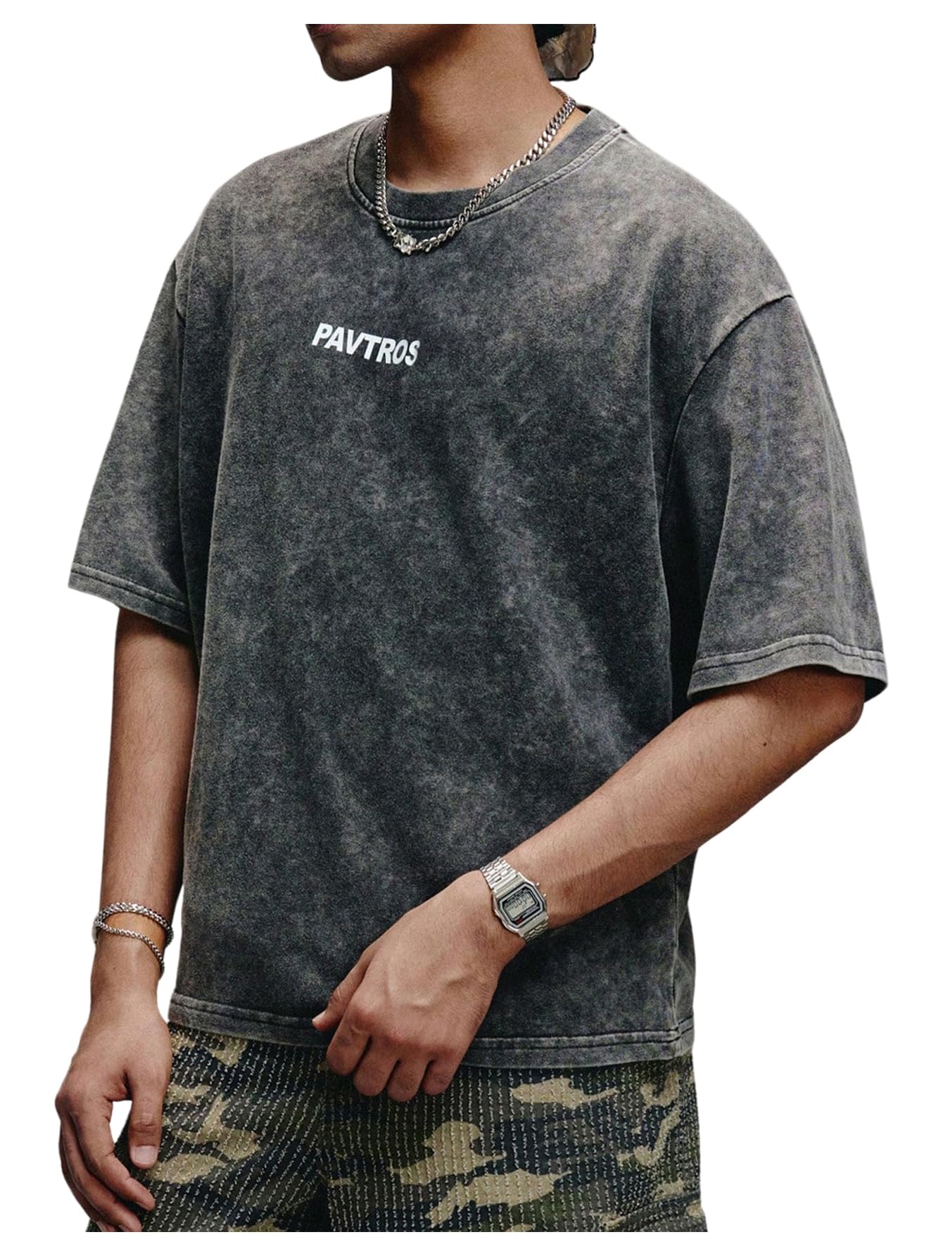 Amazon.com: VIPWOLF Men's Graphic Vinatge Oversized Short Sleeve