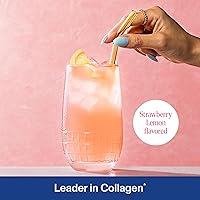 Vista 2 de Vital Proteins Péptidos de colágeno avanzados, péptidos hidrolizados con ácido hialurónico y vitamina C - Polvo de sabor a limón y fresa, 10.5 onzas