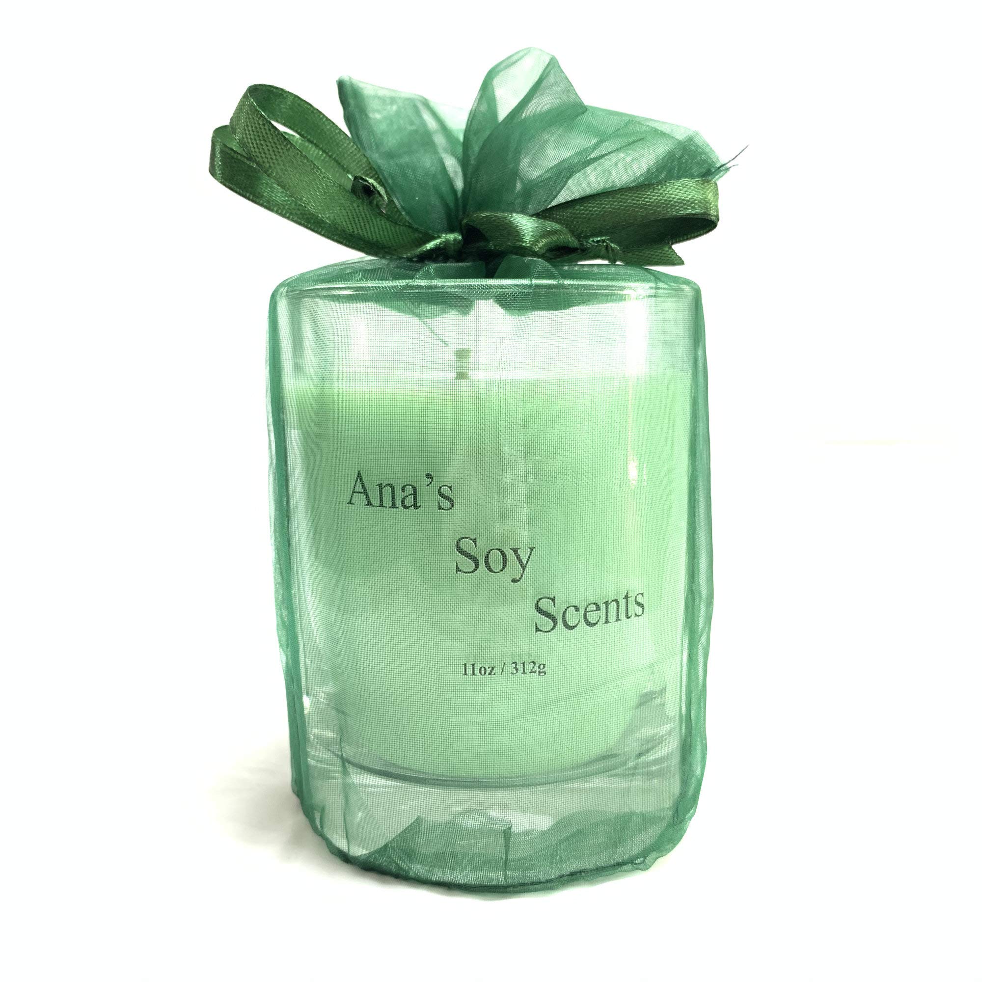 Anas Aromatherapy Extra Strong Scented Soy Wax Candle - Fresh Cut Pine Scent, Non-Toxic & Long Lasting, 11 OZ Glass Jar - Best Natural Candle Gift for Women & Men, Velas Decorativas, Christmas Candles