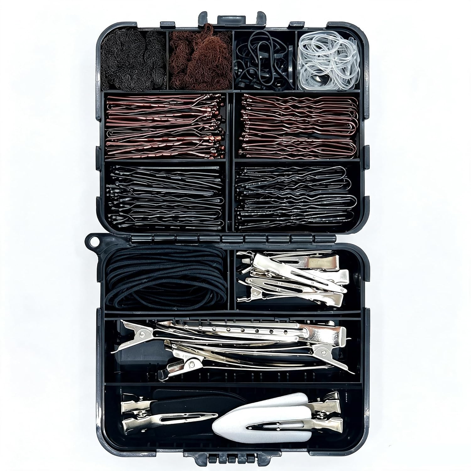 Hair Kit with Storage Box, 160Pcs Bobby Pins, Hair Clips, Hair Ties, Hair Nets for Women Girls, Strong Hold Hair Accessories for Updo, Ballet, Dance Competition, Travel & Daily Styling