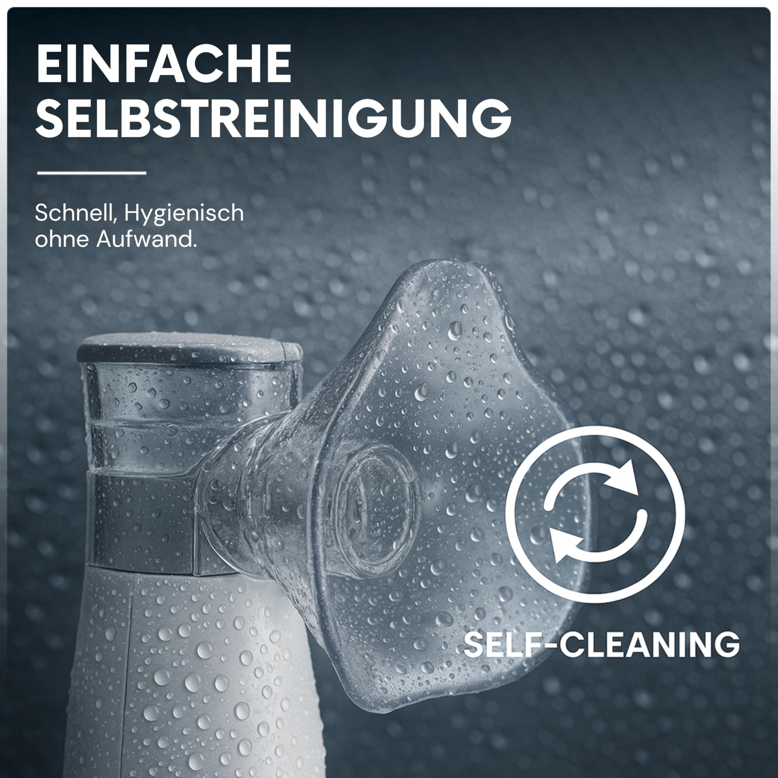 Horizon Health Easy Breath® Pro – TÜV-geprüfter, flüsterleiser Inhalator - Kinder & Erwachsene – tragbarer Nebulizer - Smart Fill® Behälter, 2 Modi, USB-C Aufladung & autom. Reinigung