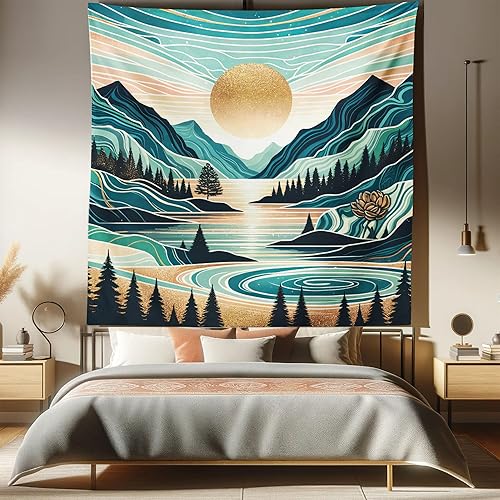 Miniatura 155 de Ambesonne Tapiz vintage, detalles de relojes mecánicos, diseño steampunk, diseño steampunk, para colgar en la pared para dormitorio, sala de estar,