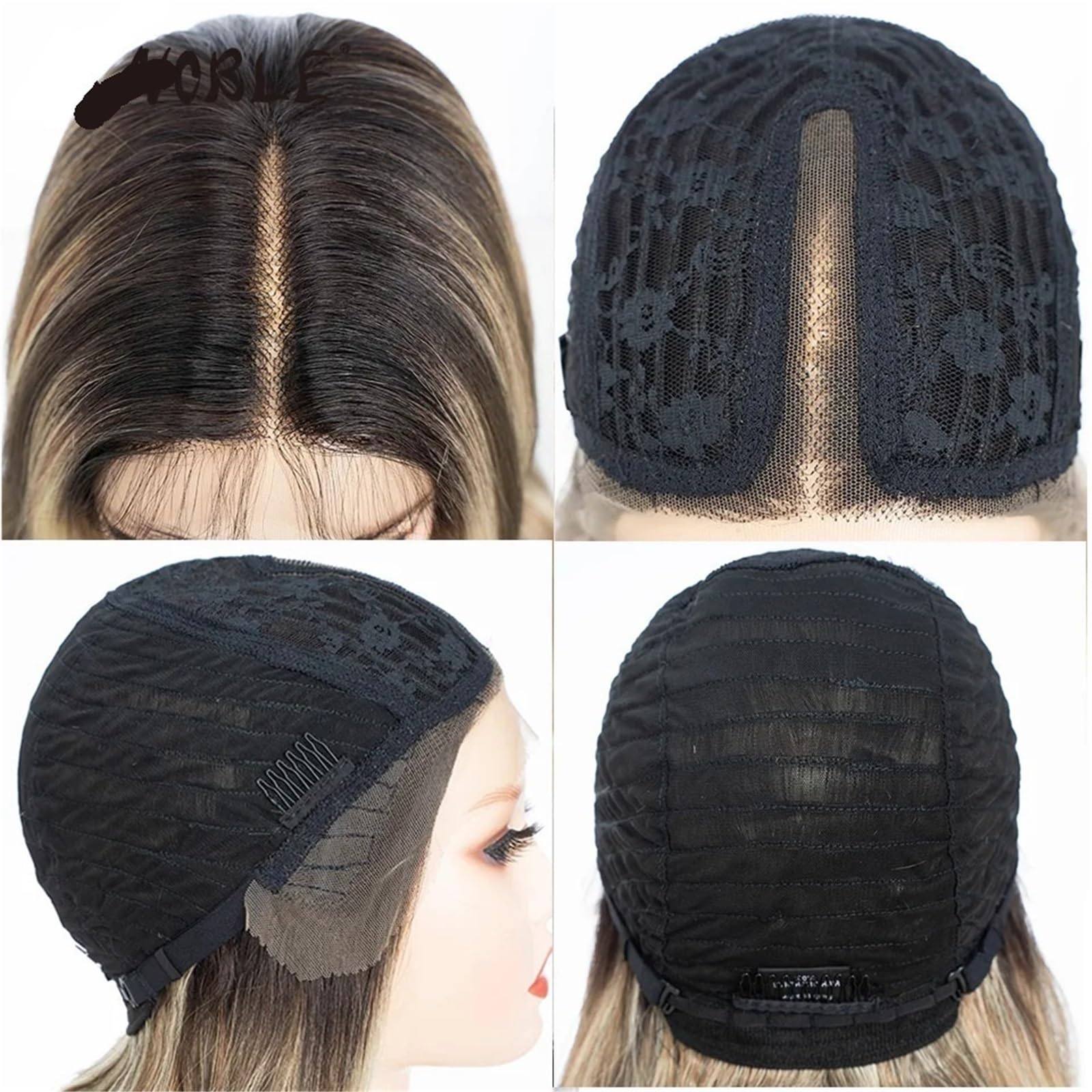 Mujer Peluca delantera de encaje 13x4 sintética 28 pulgadas for mujer